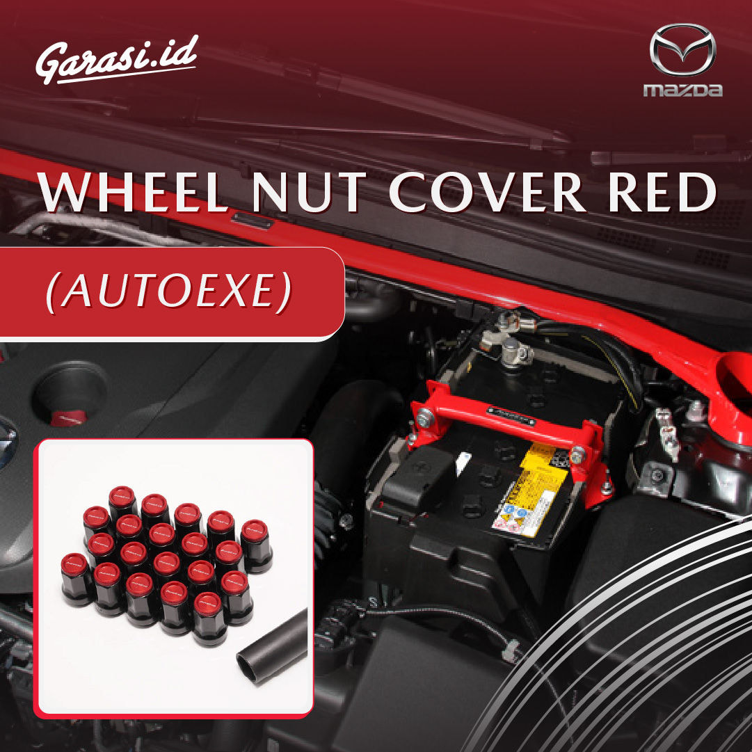 WHEEL NUT COVER RED (AUTOEXE)