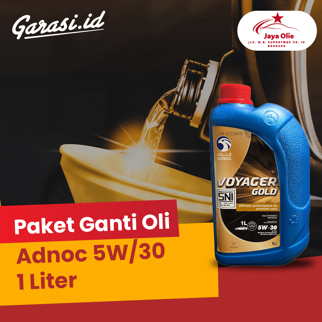 Paket Ganti Oli Adnoc 5W/30 1 Liter