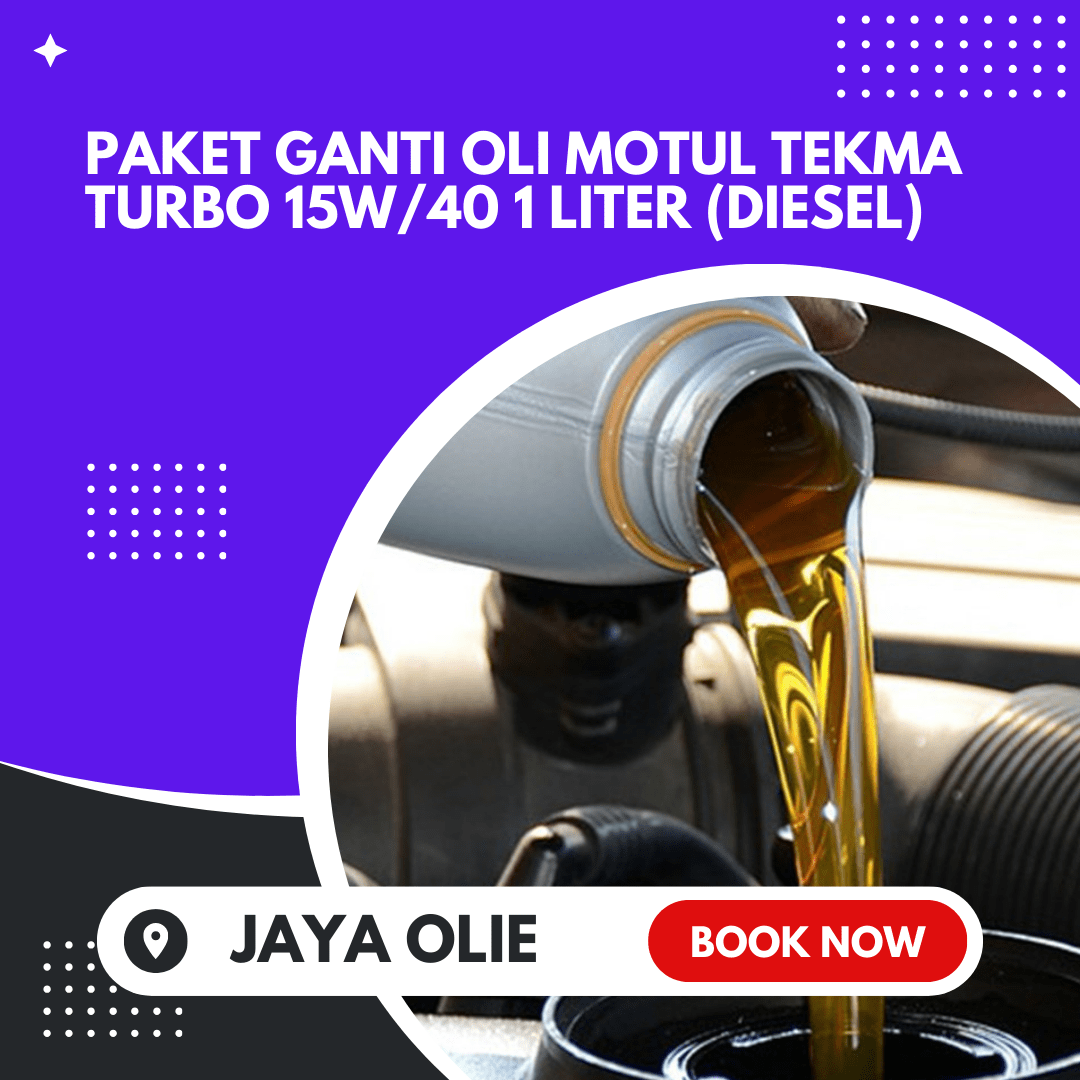 Paket Ganti Oli Motul Tekma turbo 15W/40 1 Liter (DIesel)