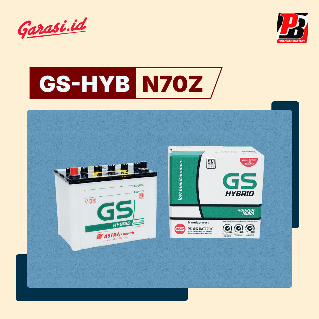 GANTI AKI MOBIL GS-HYB N70Z