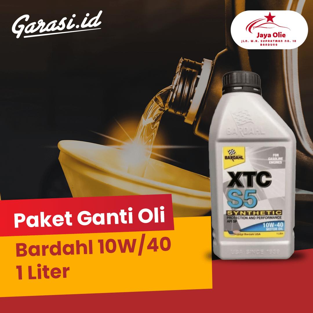 Paket Ganti Oli Bardahl 10W/40 1 Liter