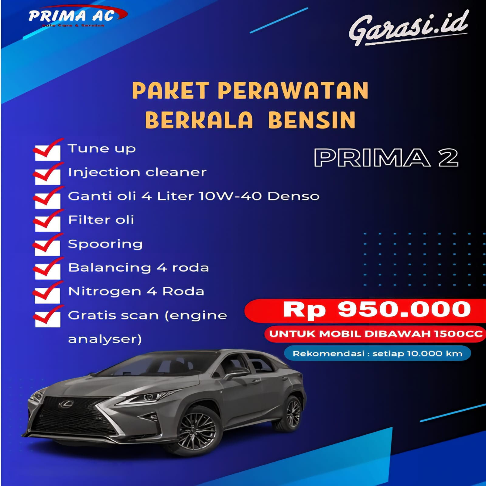 Paket Perawatan Berkala  Bensin (PRIMA 2)