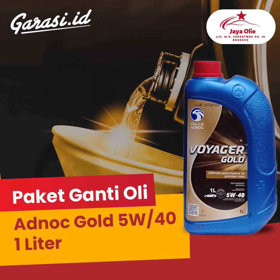 Paket Ganti Oli Adnoc Gold 5W/40 1 Liter