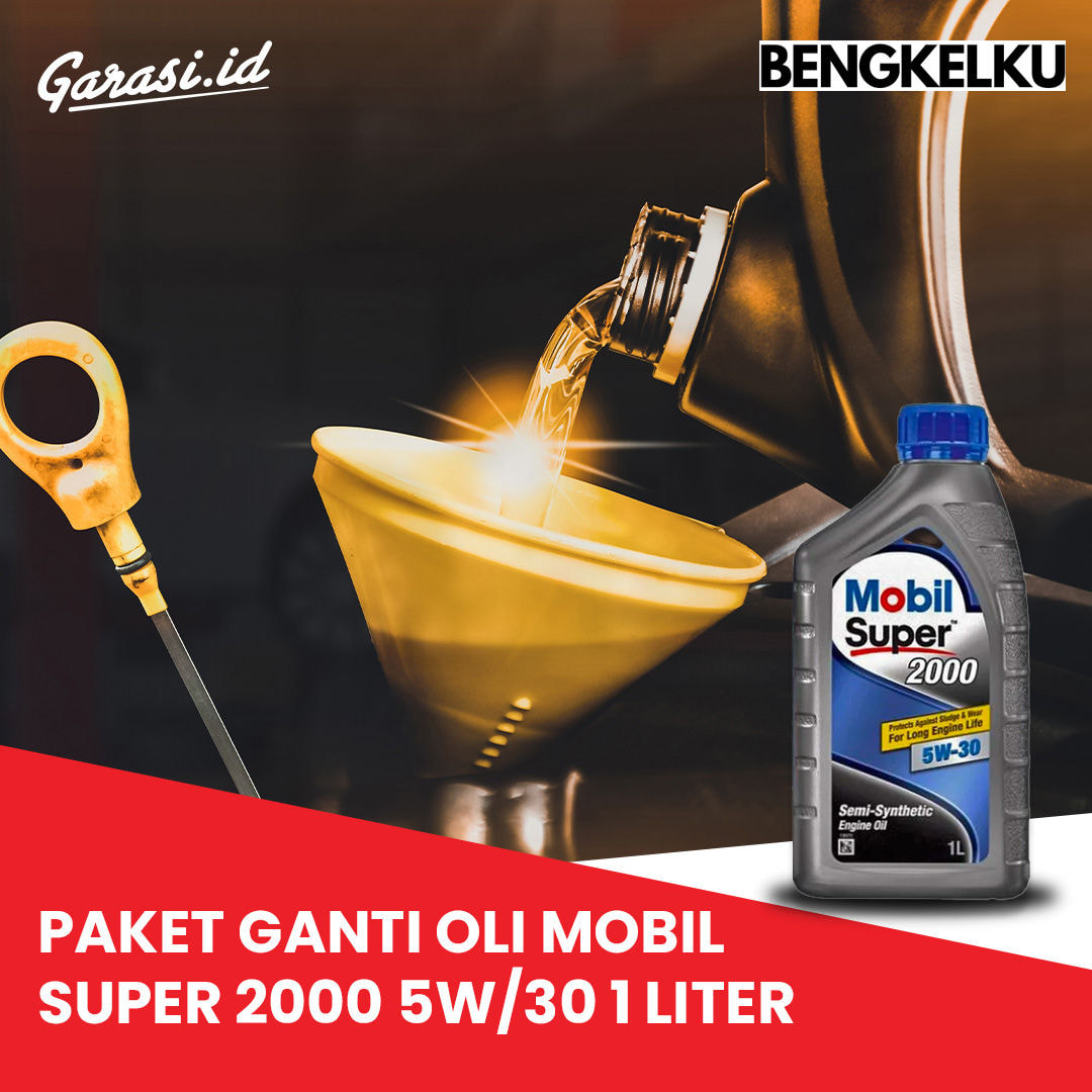 Paket Ganti Oli Mobil Super 2000 5W/30 1 Liter