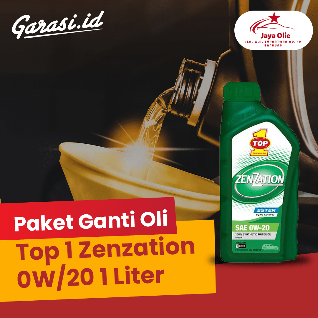 Paket Ganti Oli Top 1 Zenzation 0W/20 1 Liter