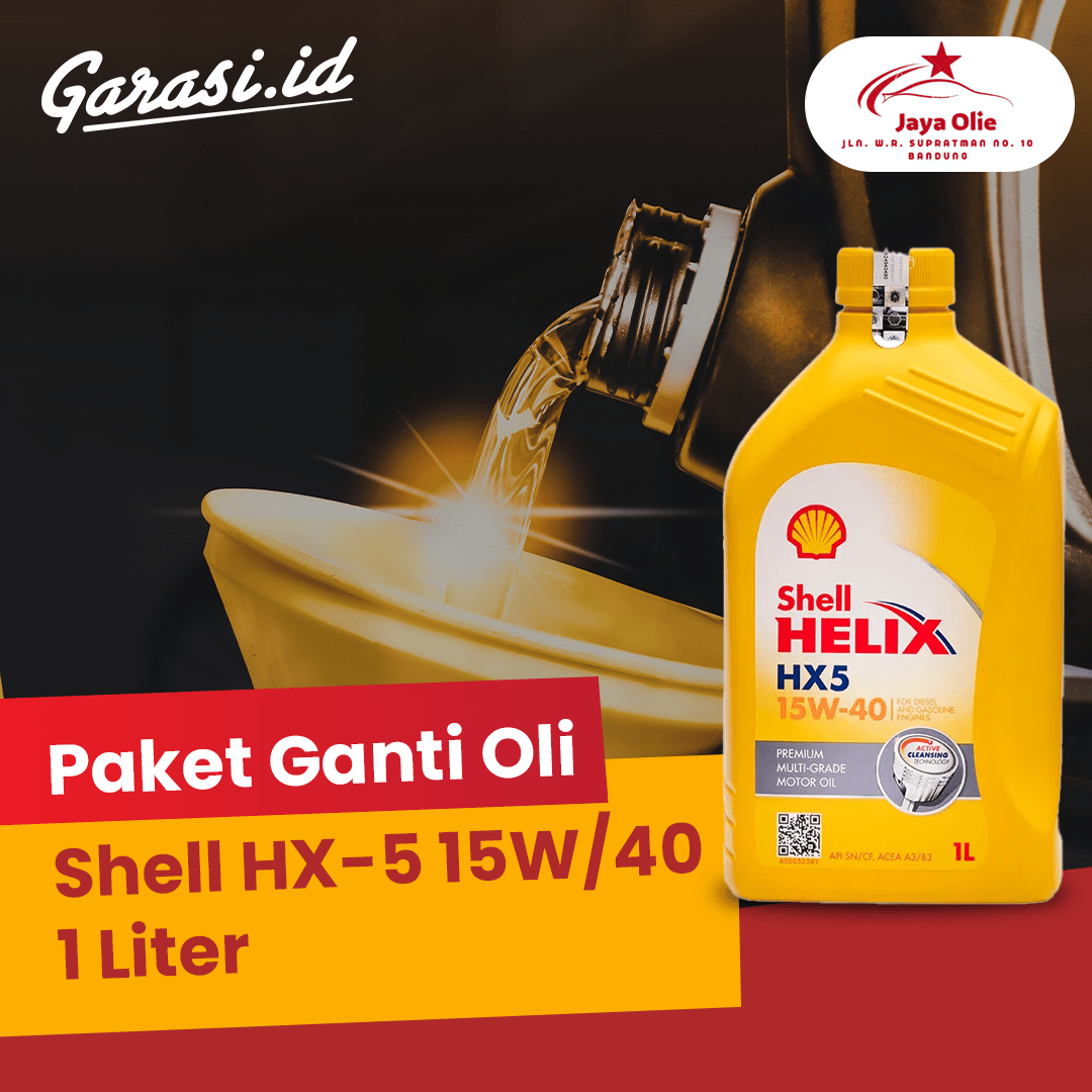 Paket Ganti Oli Shell HX-5 15W/40 1 Liter
