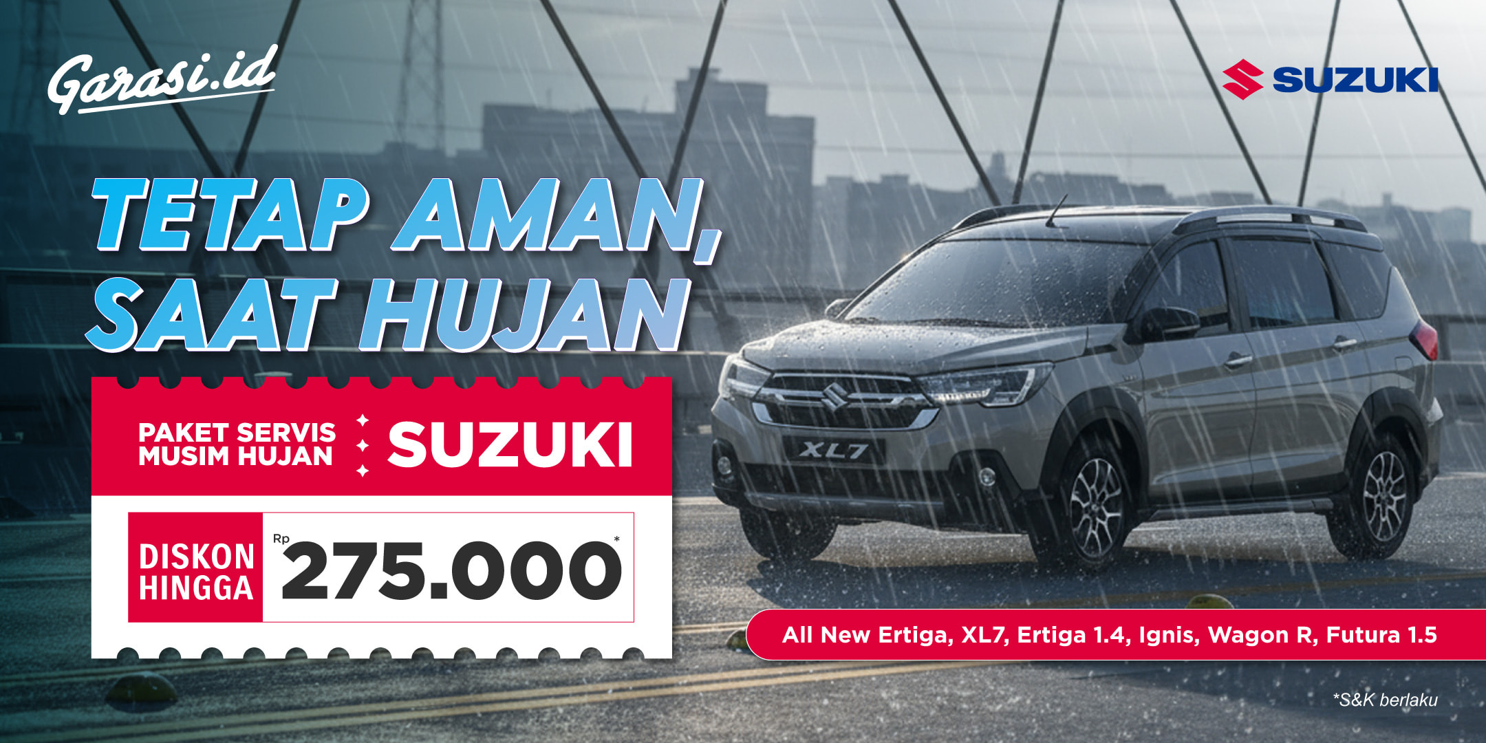 Nikmati harga khusus untuk Servis Persiapan Musim Hujan “Diskon hingga Rp 275.000” Nikmati harga khusus untuk Servis Persiapan Musim Hujan **“Diskon hingga Rp 275.000”**