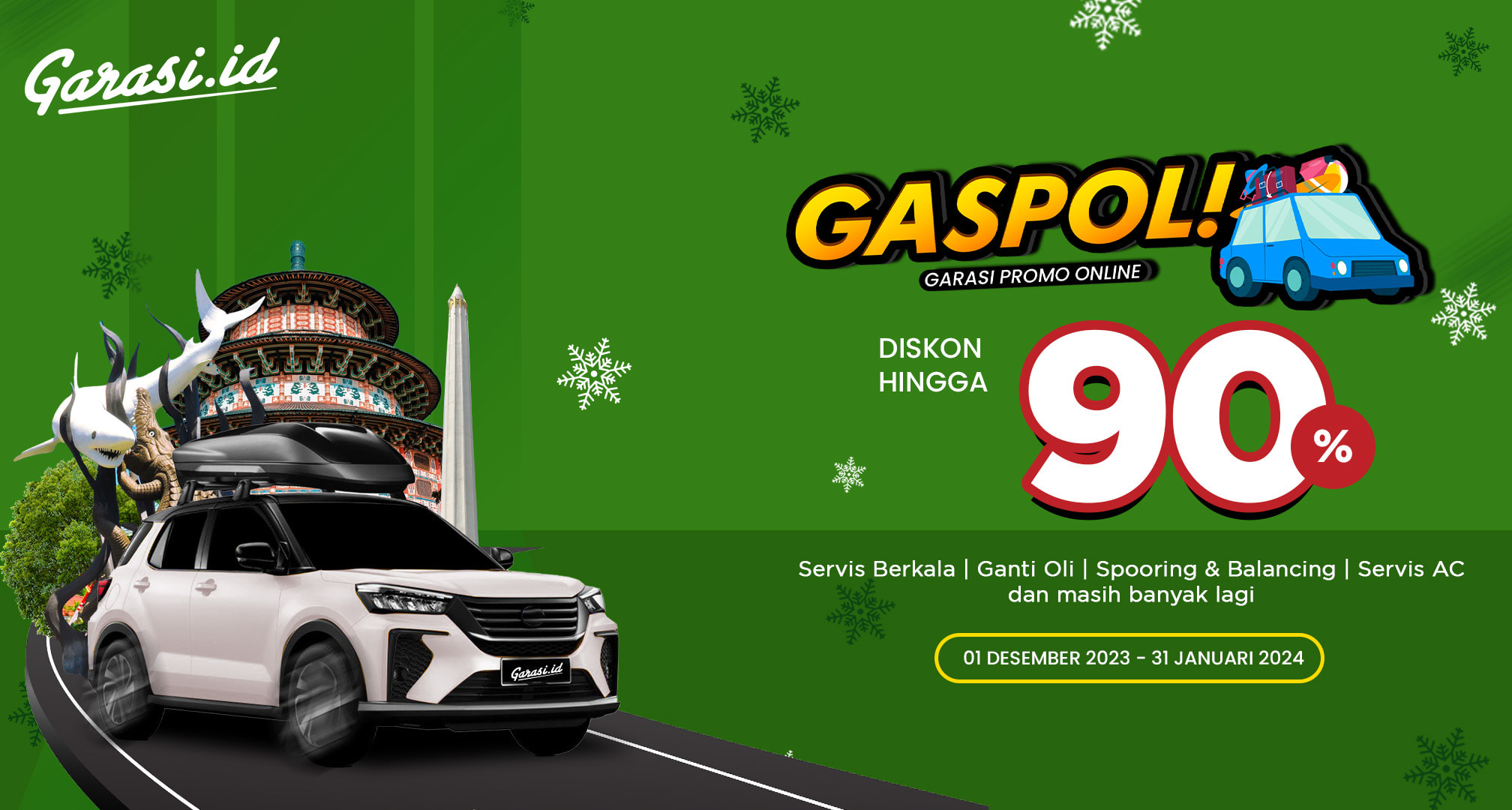 Promo Gaspol Diskon Hingga 90% Servis dan Perawatan Mobil untuk Area Jawa Timur (Surabaya & Sidoarjo).