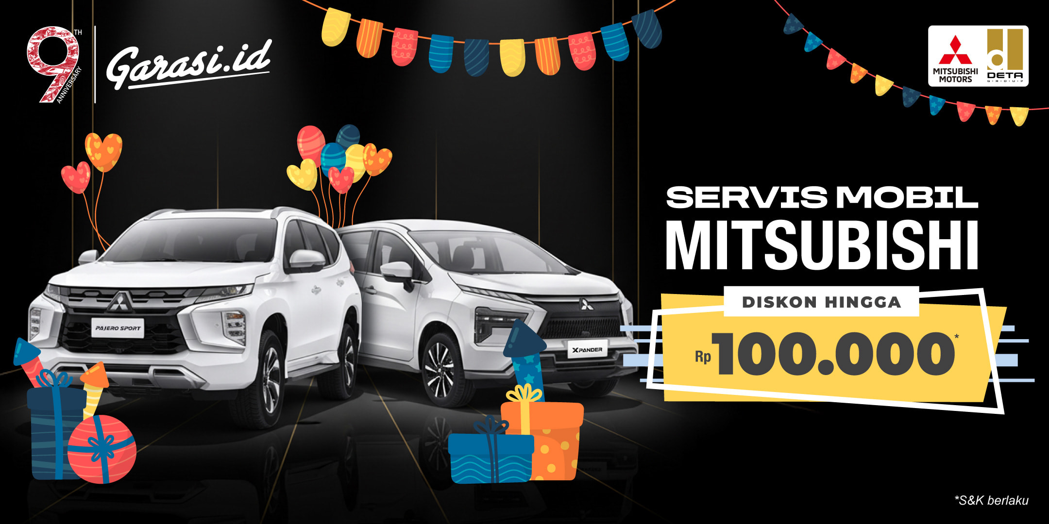 Nikmati harga khusus untuk servis mobil Mitsubishi **diskon hingga Rp100.000.**
