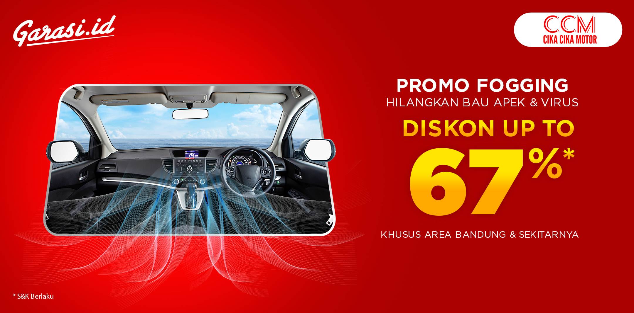 Promo 67% untuk produk Fogging Promo 67% untuk produk Fogging