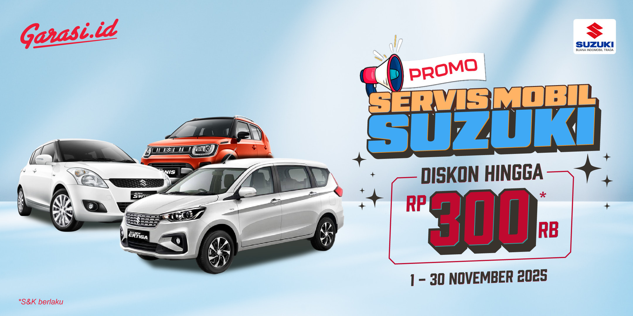 Nikmati harga khusus untuk Servis Mobil di Suzuki Buana Trada Diskon Rp 300.000. Segera Booking service di Garasi.id untuk menikmati Harga Khusus di **Bengkel Resmi Suzuki**