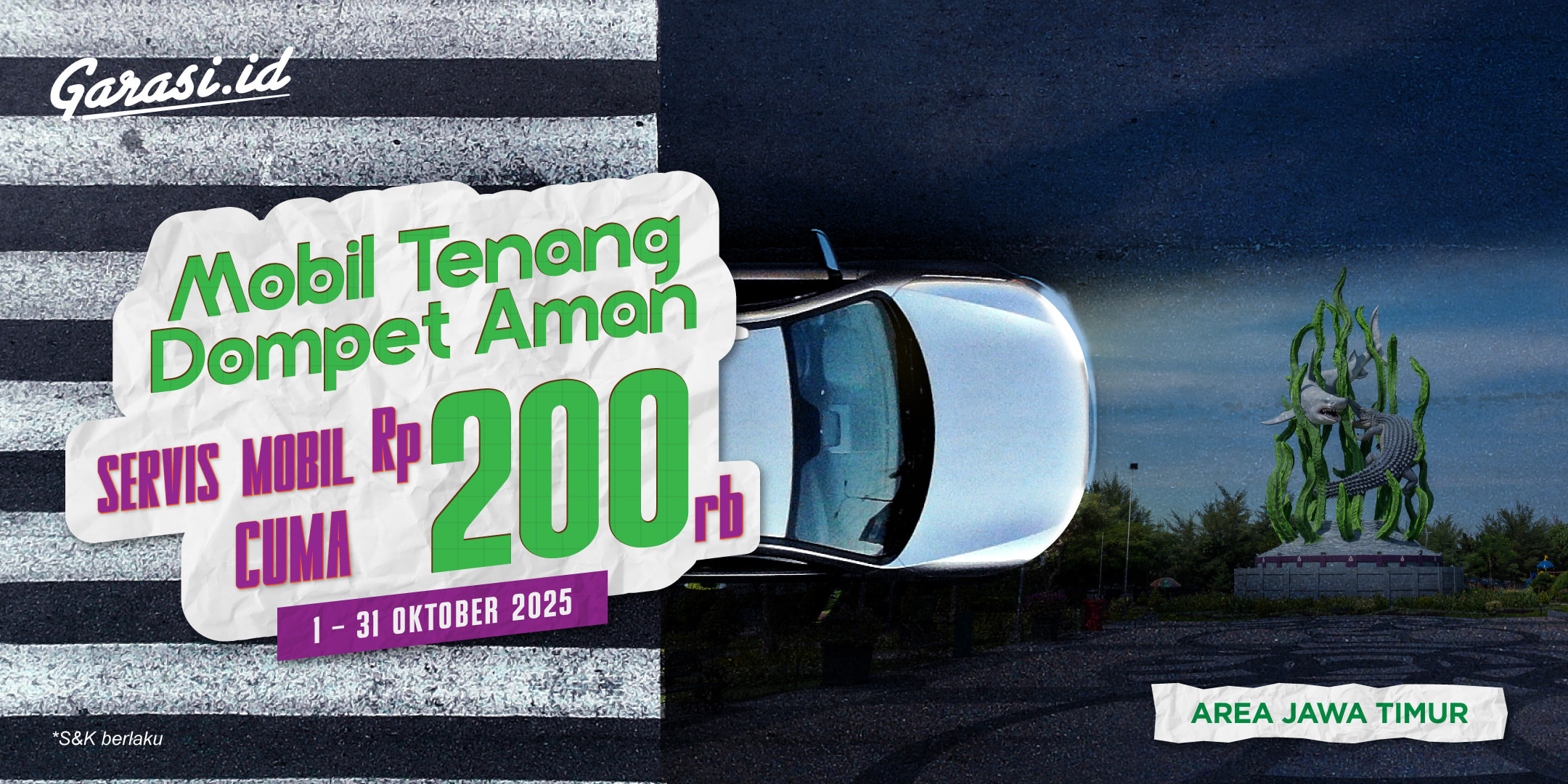 Khusus area **Jawa Timur**, dapatkan perawatan mobil **hanya dengan Rp200.000** Khusus area **Jawa Timur**, dapatkan perawatan mobil **hanya dengan Rp200.000**