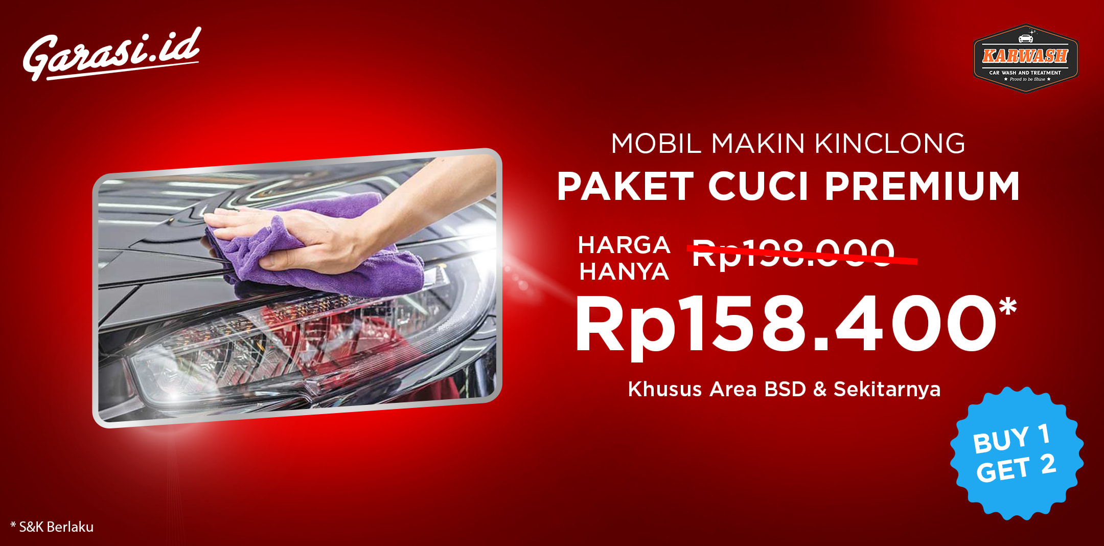 PROMO Paket Cuci Premium Diskon senilai Rp 39.000
