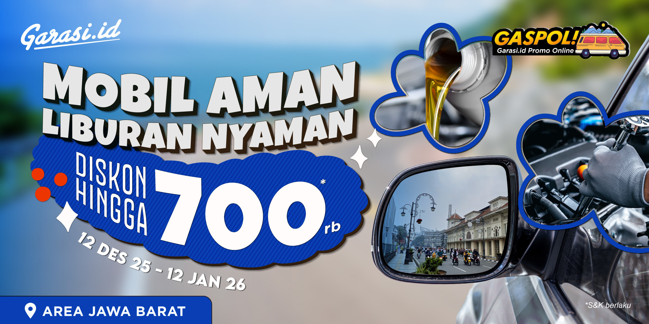 Khusus area **Jawa Barat**, dapatkan perawatan mobil diskon **hingga Rp700.000** Khusus area **Jawa Barat**, dapatkan perawatan mobil diskon **hingga Rp700.000**