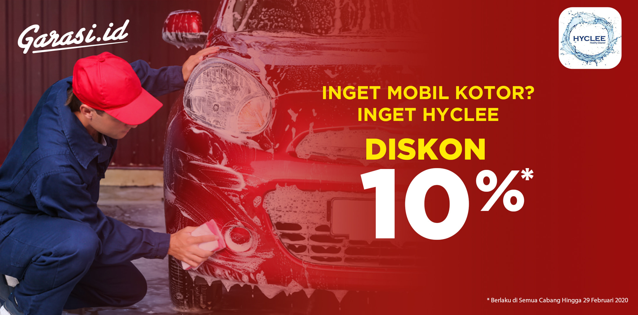 **Home Service** Cocok buat kalian yang sibuk, dapatkan promo 10% cuci mobil di Hyclee **Home Service** Cocok buat kalian yang sibuk, dapatkan promo 10% cuci mobil di Hyclee