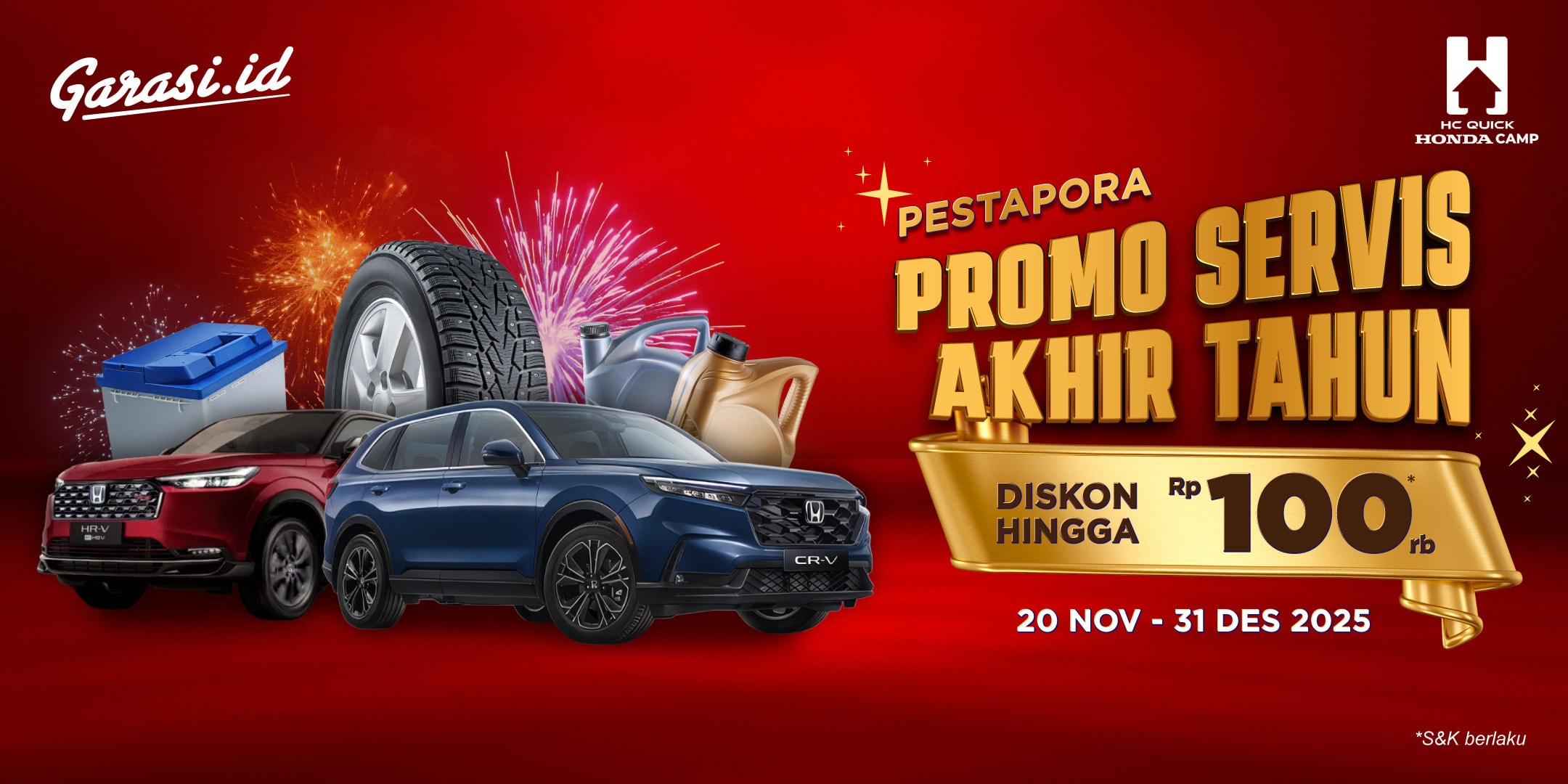 **Pemilik Mobil Honda Merapat!** Servis hemat diskon sampai Rp100.000 di **Honda Camp!**