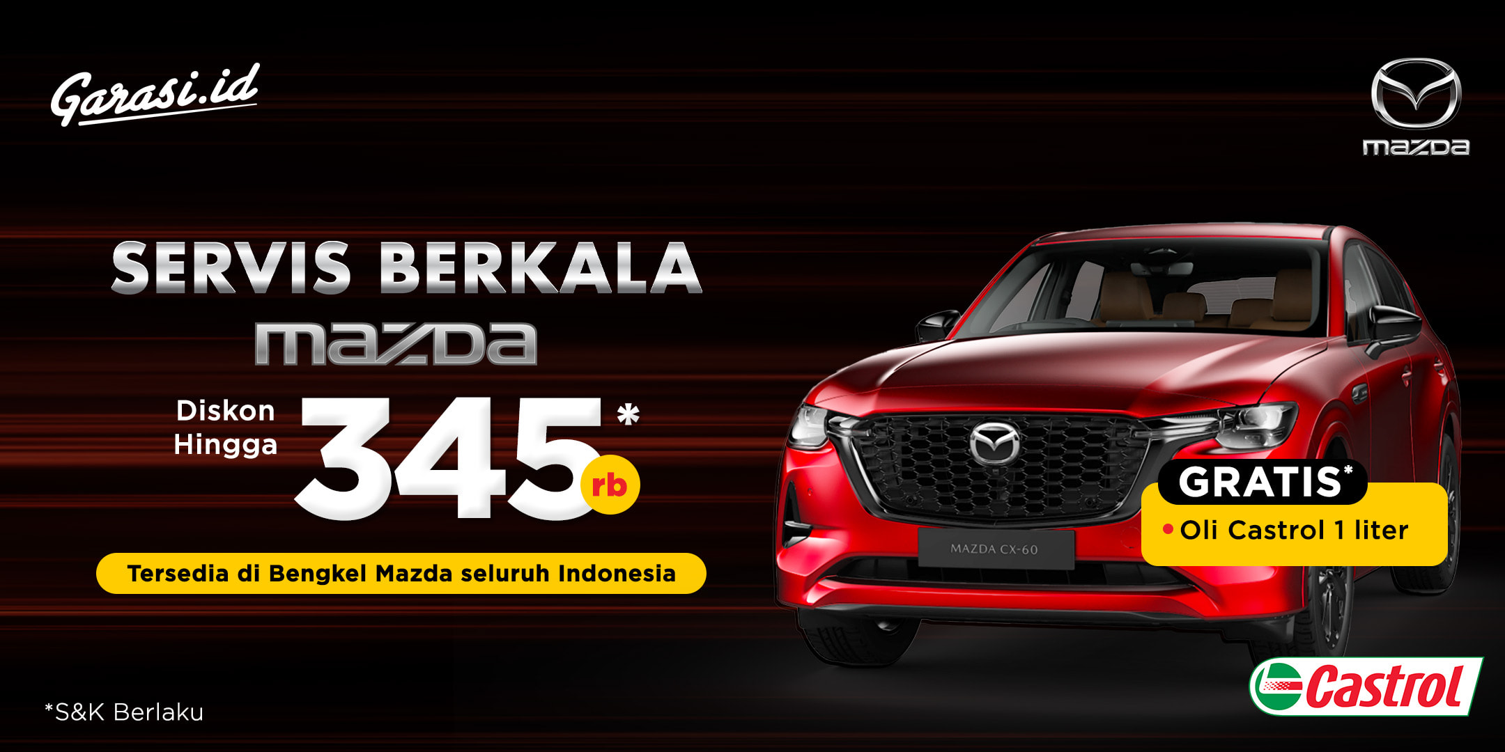 Promo Servis Berkala di Bengkel Resmi Mazda GRATIS Oli 1 Liter