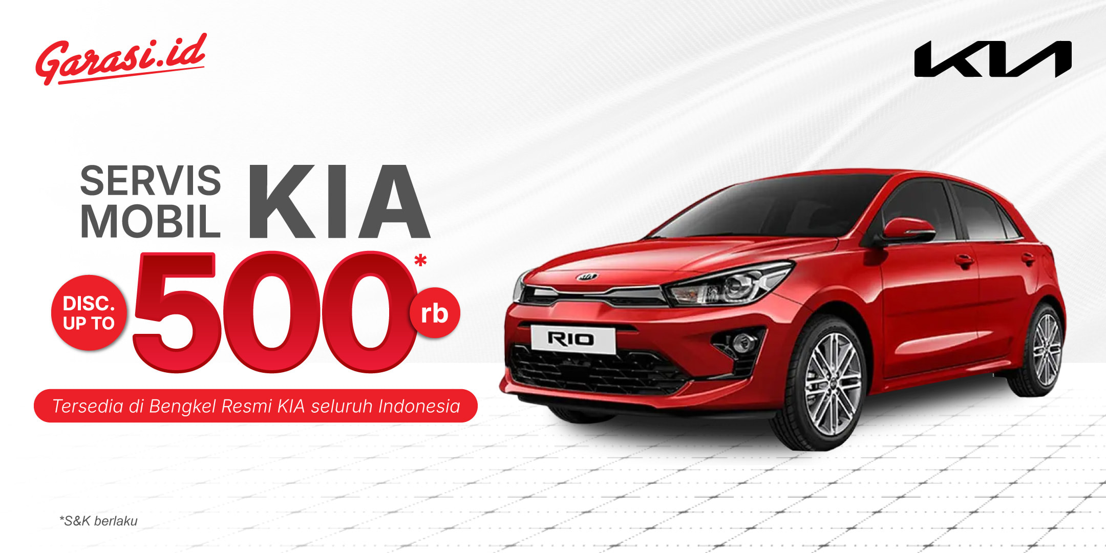 Nikmati harga khusus untuk servis mobil di KIA **"Diskon hingga Rp 500.000"**