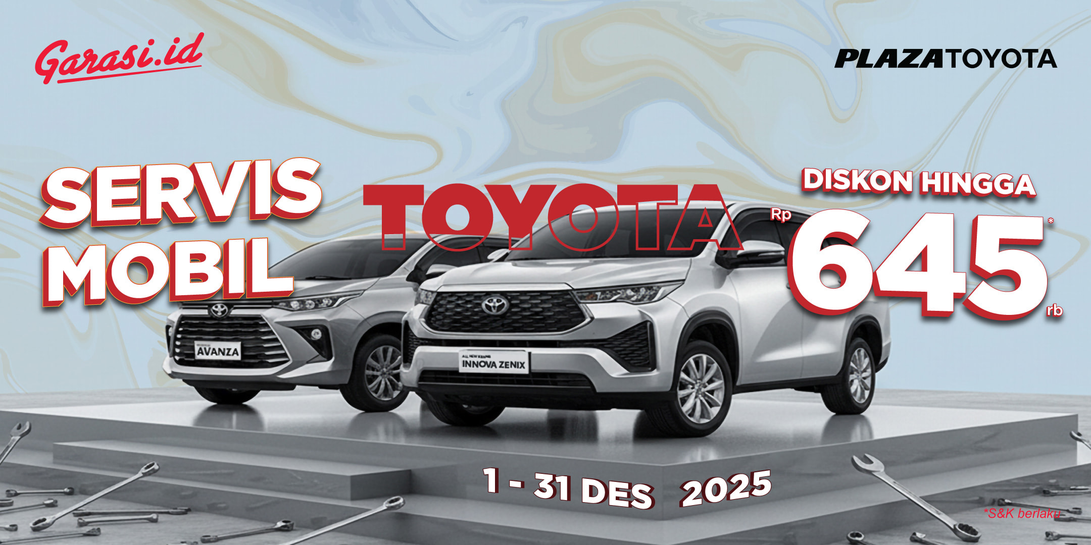 Nikmati spesial paket servis di Plaza Toyota Diskon hingga Rp 645.000" Nikmati spesial paket servis di Plaza Toyota **"Diskon hingga Rp 645.000"**