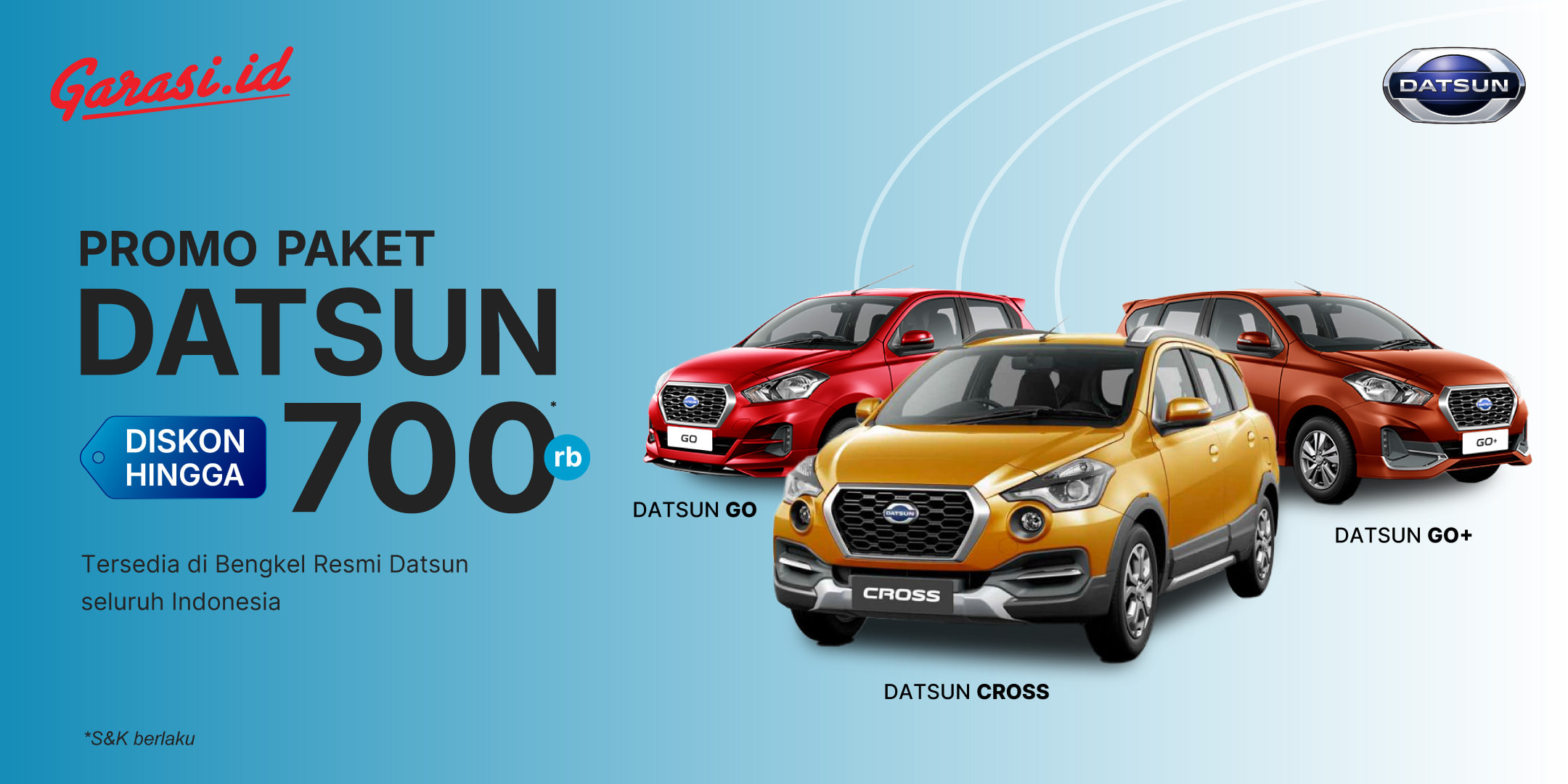 Nikmati harga khusus untuk servis mobil di Datsun**"Diskon hingga Rp 700.000"**