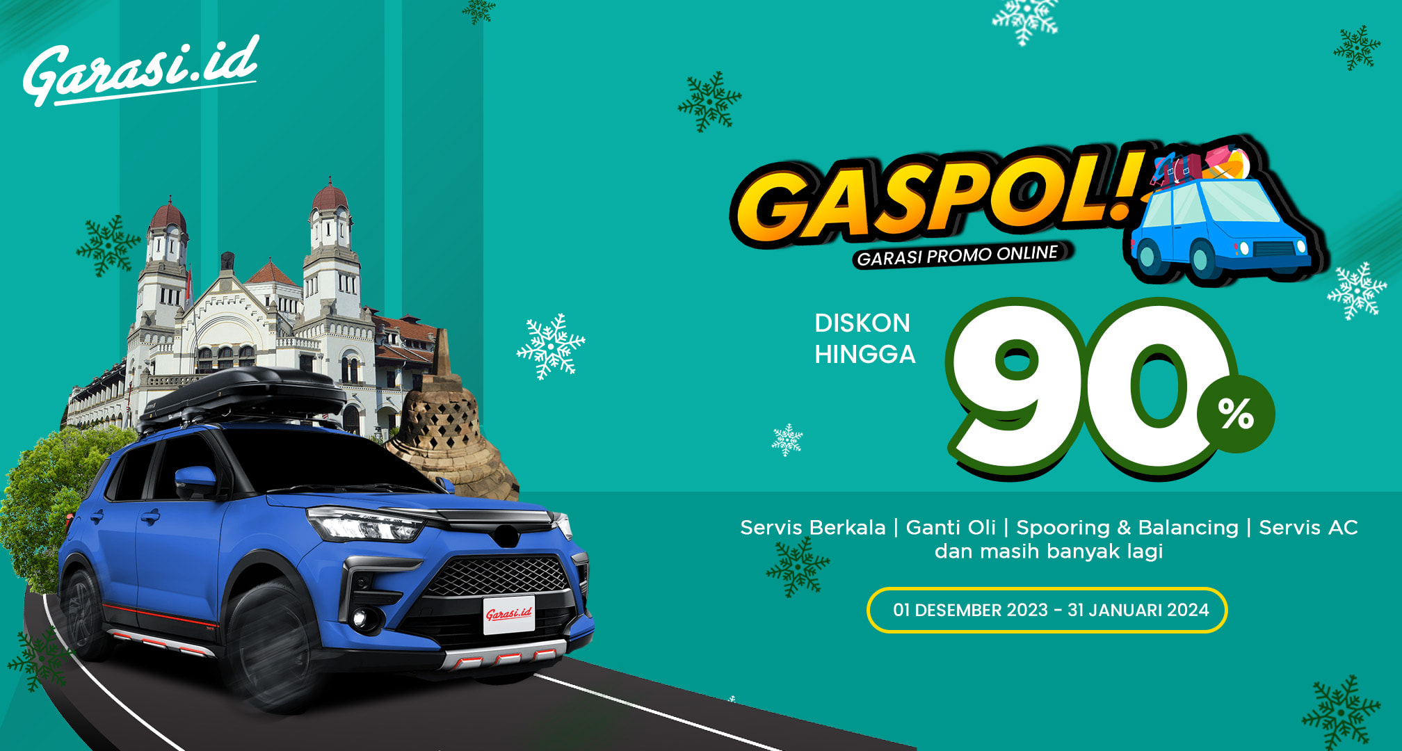 Promo Gaspol Diskon Hingga 90% Servis dan Perawatan Mobil untuk Area Jawa Tengah.