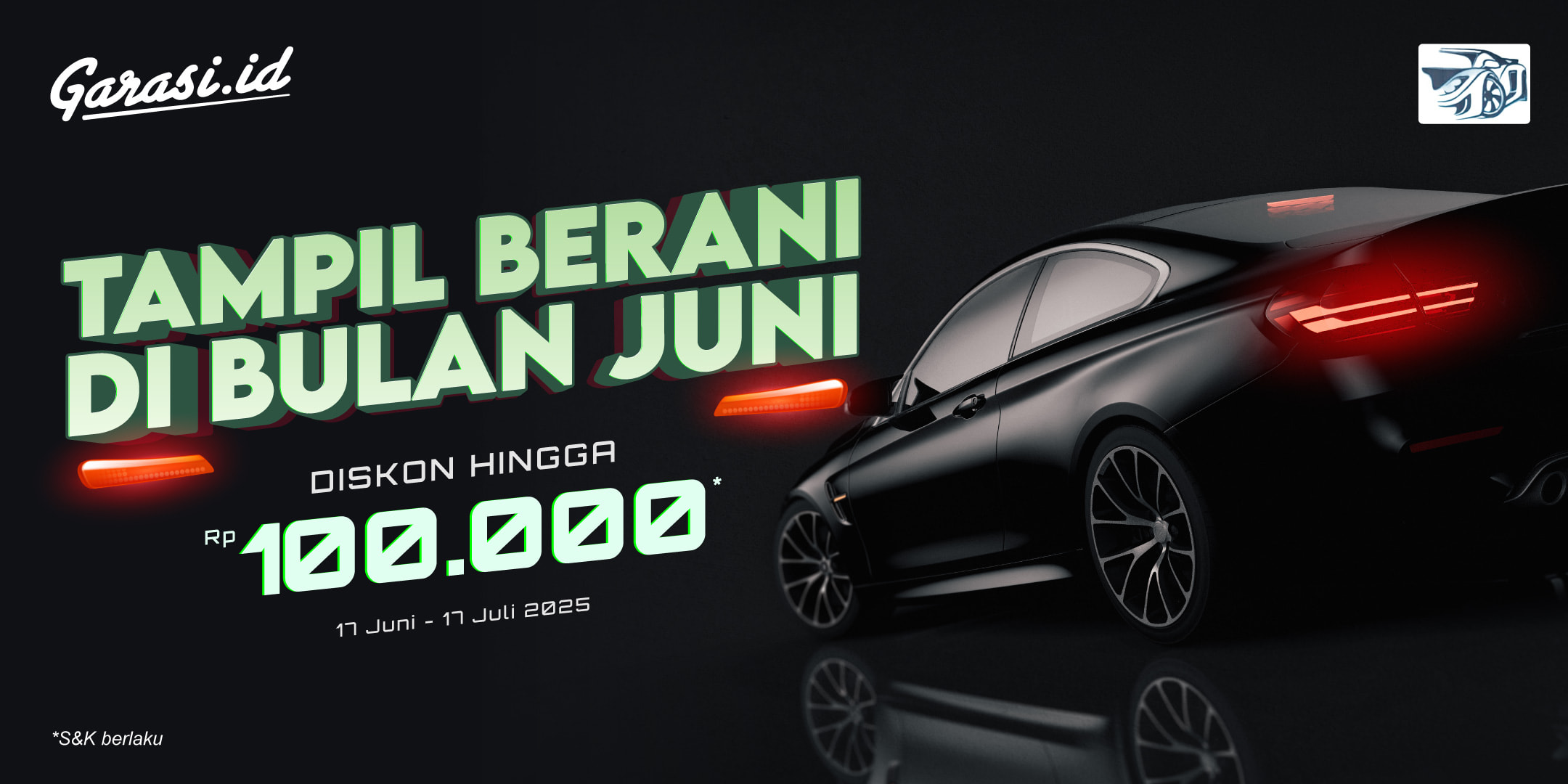 Diskon hingga **Rp100.000** untuk Aksesoris Mobil khusus area Jawa Timur.