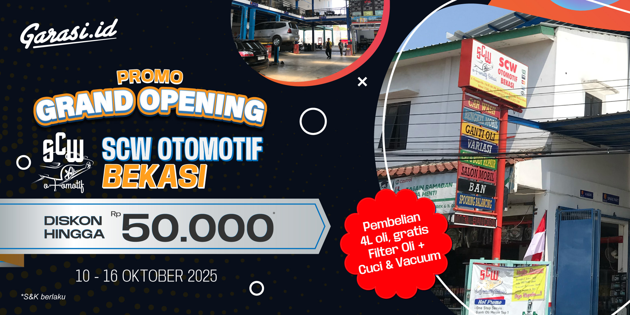 **SCW Otomotif Kini Hadir di Bekasi!** Jangan Lewatkan Promo Grand Launching – **Diskon Hingga Rp50.000 Menantimu!** **SCW Otomotif Kini Hadir di Bekasi!** Jangan Lewatkan Promo Grand Launching – **Diskon Hingga Rp50.000 Menantimu!**