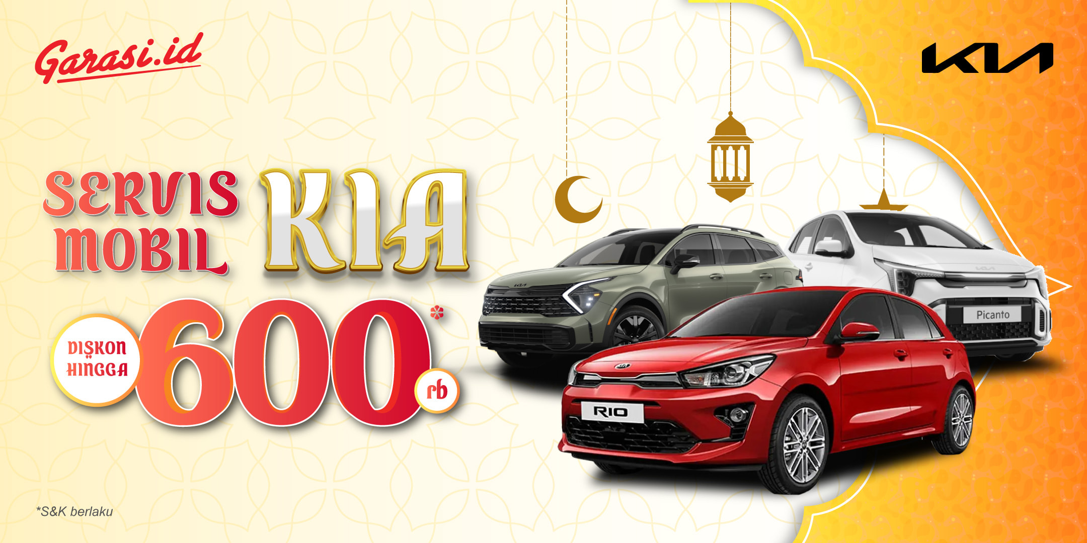 Nikmati harga khusus untuk servis mobil di KIA khusus Ramadhan **Diskon hingga Rp 600.000** Nikmati harga khusus untuk servis mobil di KIA khusus Ramadhan **Diskon hingga Rp 600.000**