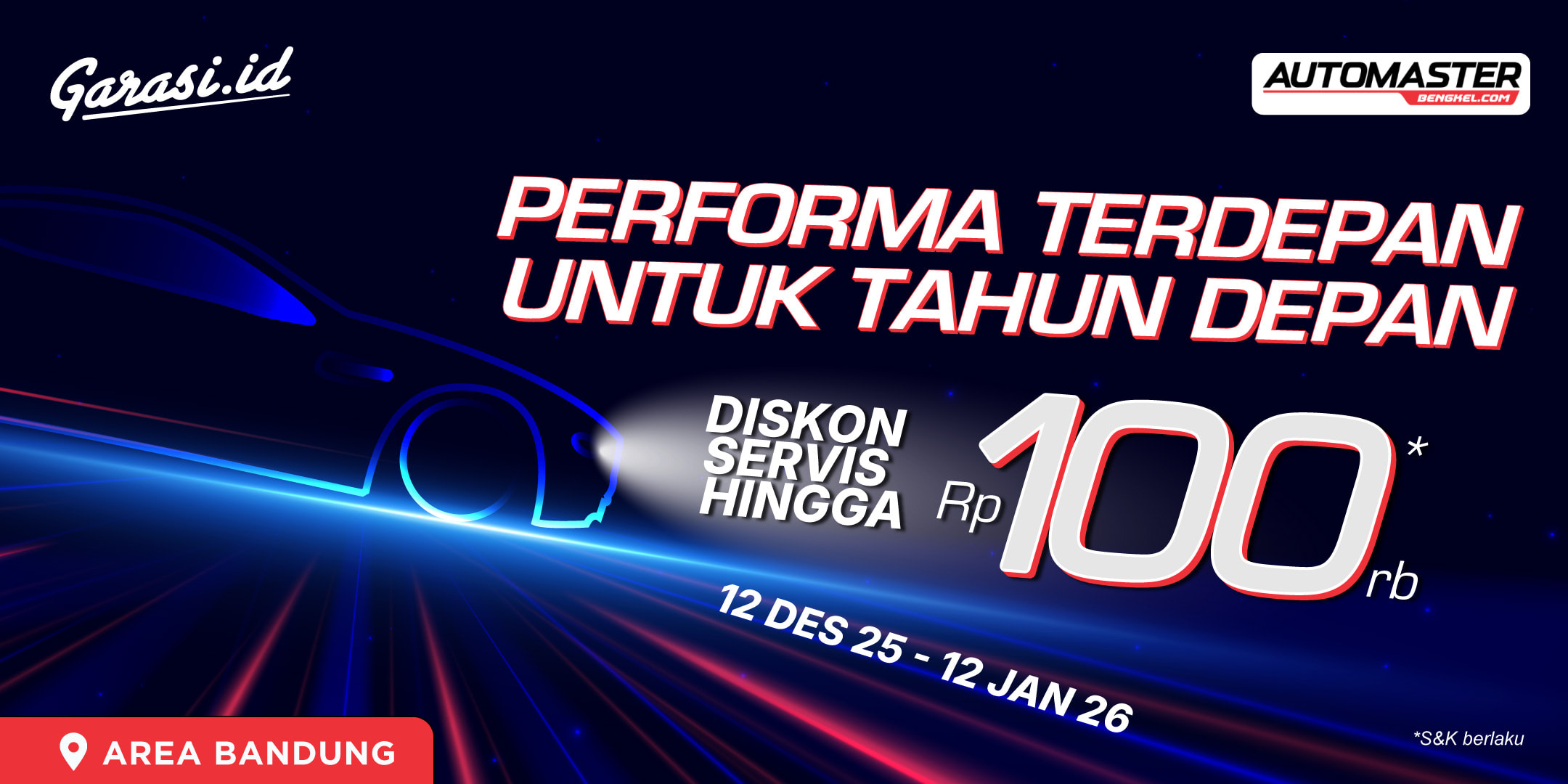 Servis mobil makin hemat di Bandung! Diskon hingga Rp100.000 cuma di Automaster Bandung! Servis mobil makin hemat di Bandung! **Diskon hingga Rp100.000** cuma di **Automaster Bandung!**