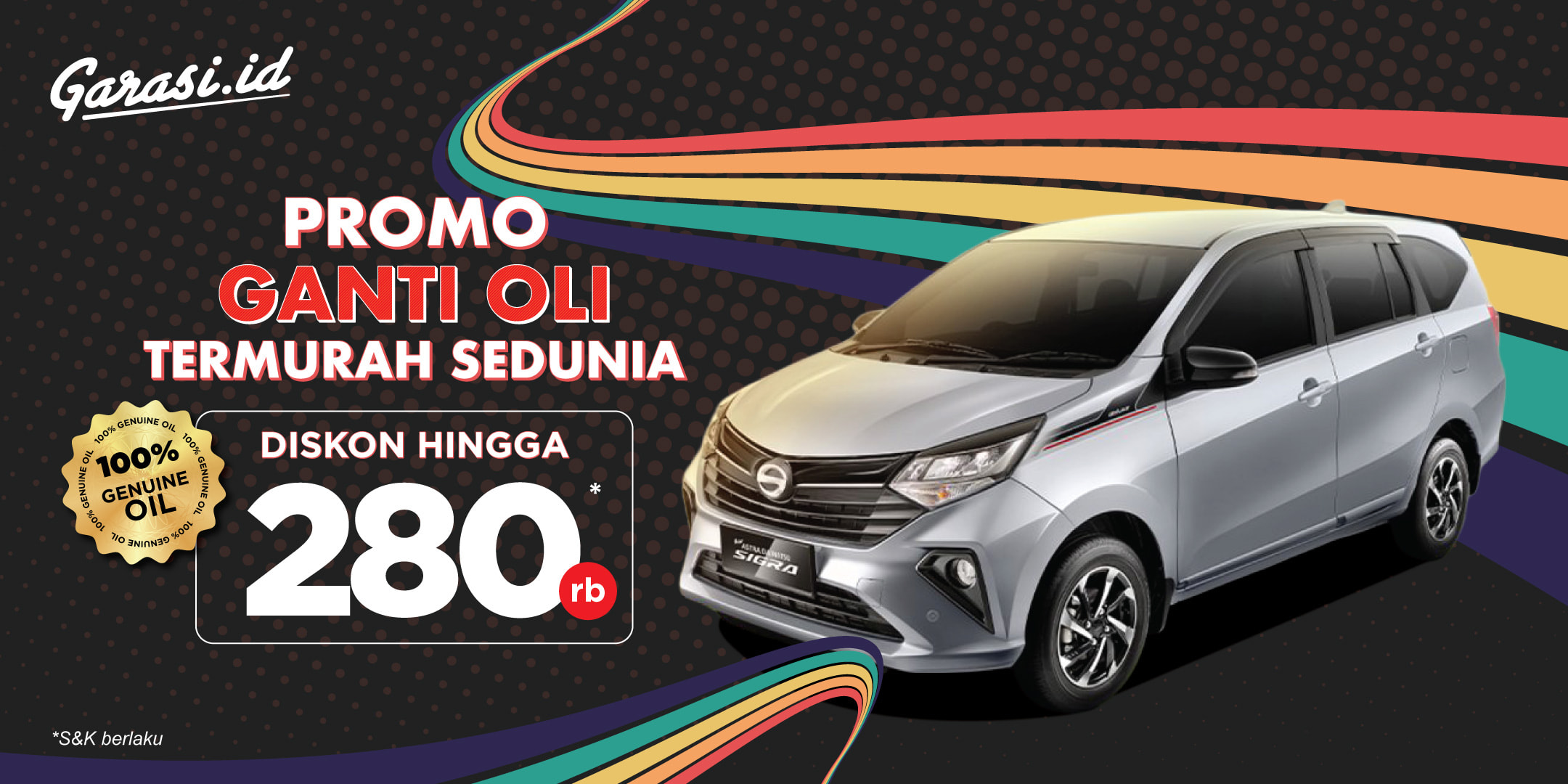 Promo Khusus Sigra Club Indonesia Jawa Timur 2025 Promo Ganti Oli Garasi.id x Sigra Club Indonesia Oli dan Sparepart **Diskon Hingga 280rb**