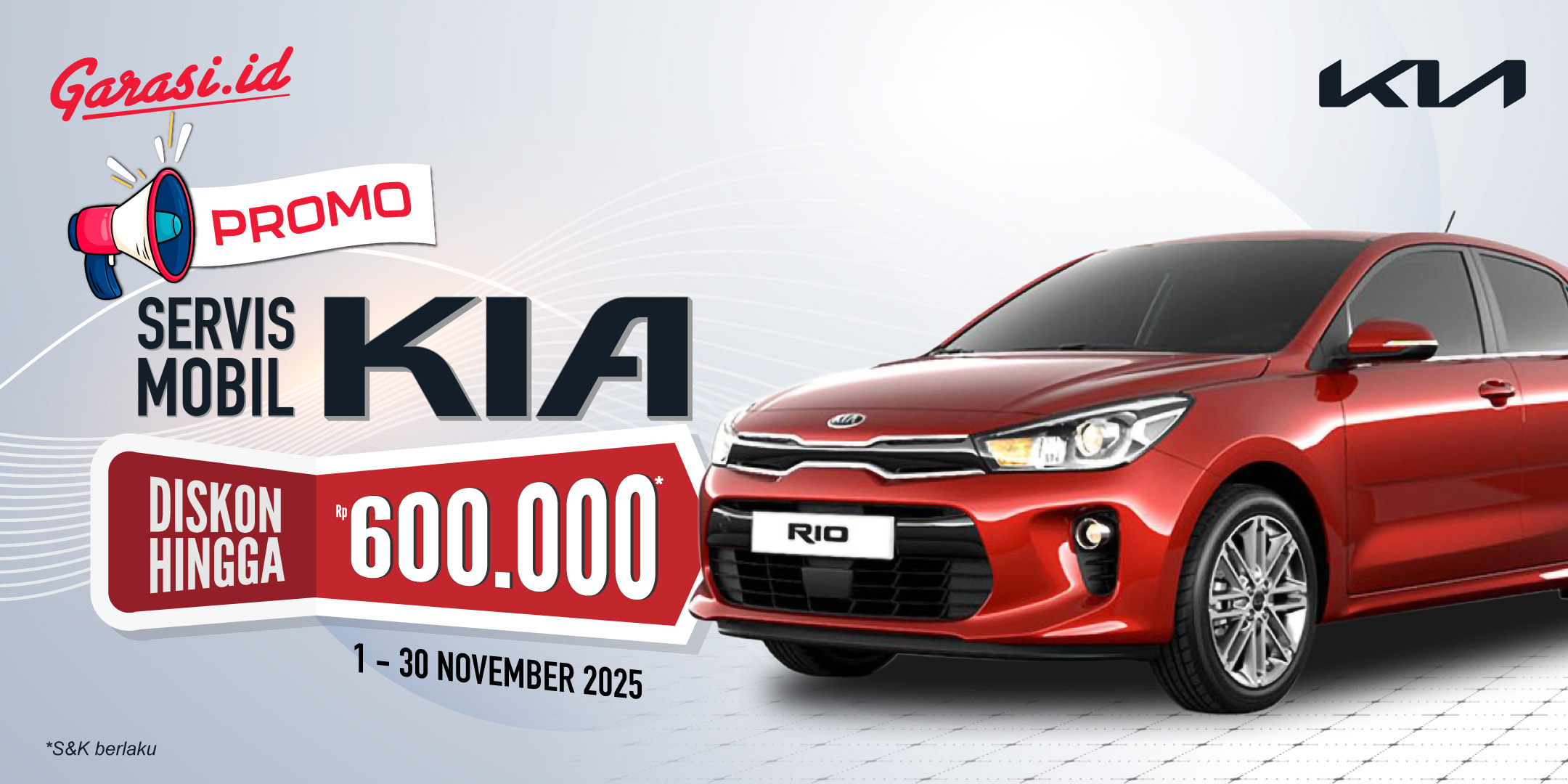 Nikmati harga khusus untuk servis mobil di KIA **"Diskon hingga Rp 600.000"** Nikmati harga khusus untuk servis mobil di KIA **"Diskon hingga Rp 600.000"**
