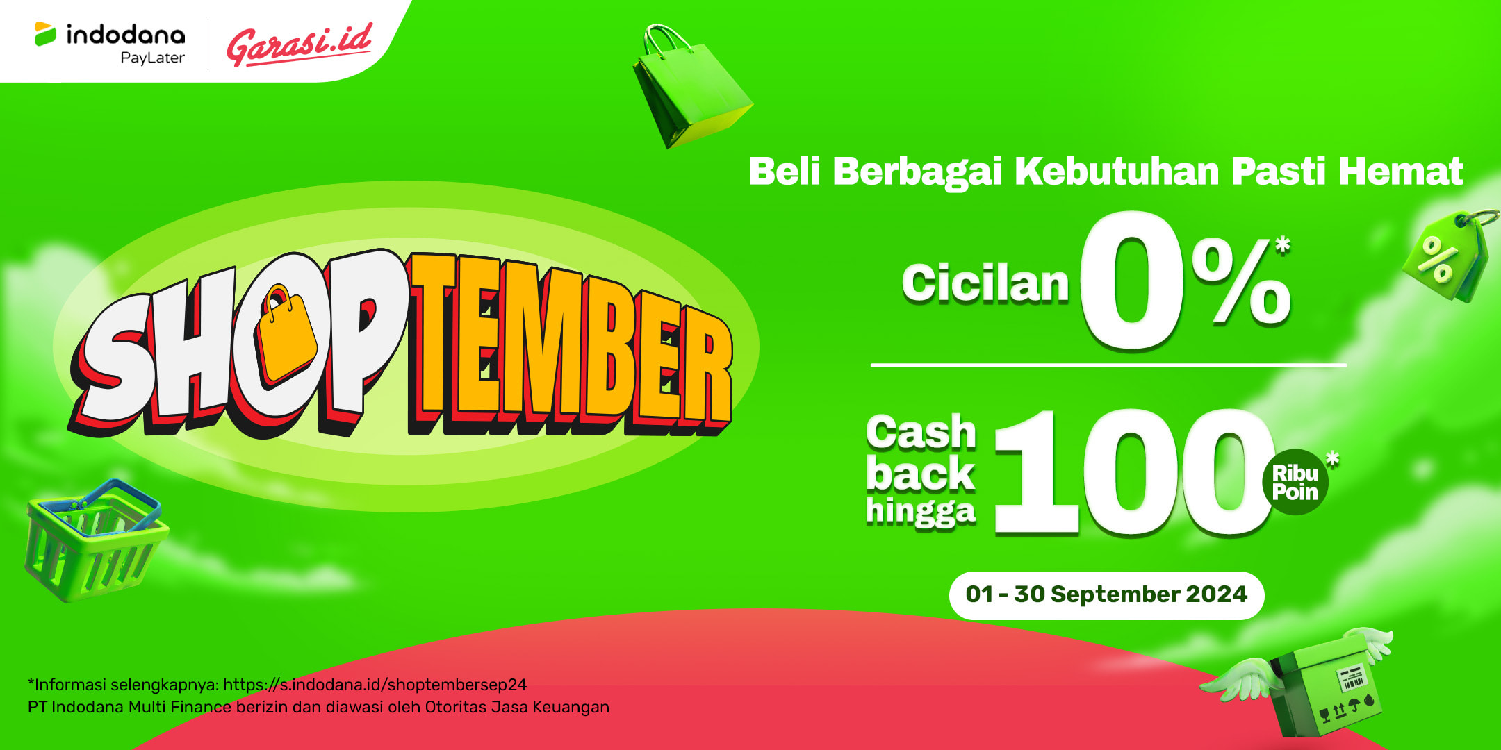 Nikmati Promo Shoptember dengan Cicilan 0% Plus Cashback hingga Rp150.000 Poin!
Berlaku untuk semua produk Jasa Servis, Inspeksi Mobil, dan Asisten Darurat.