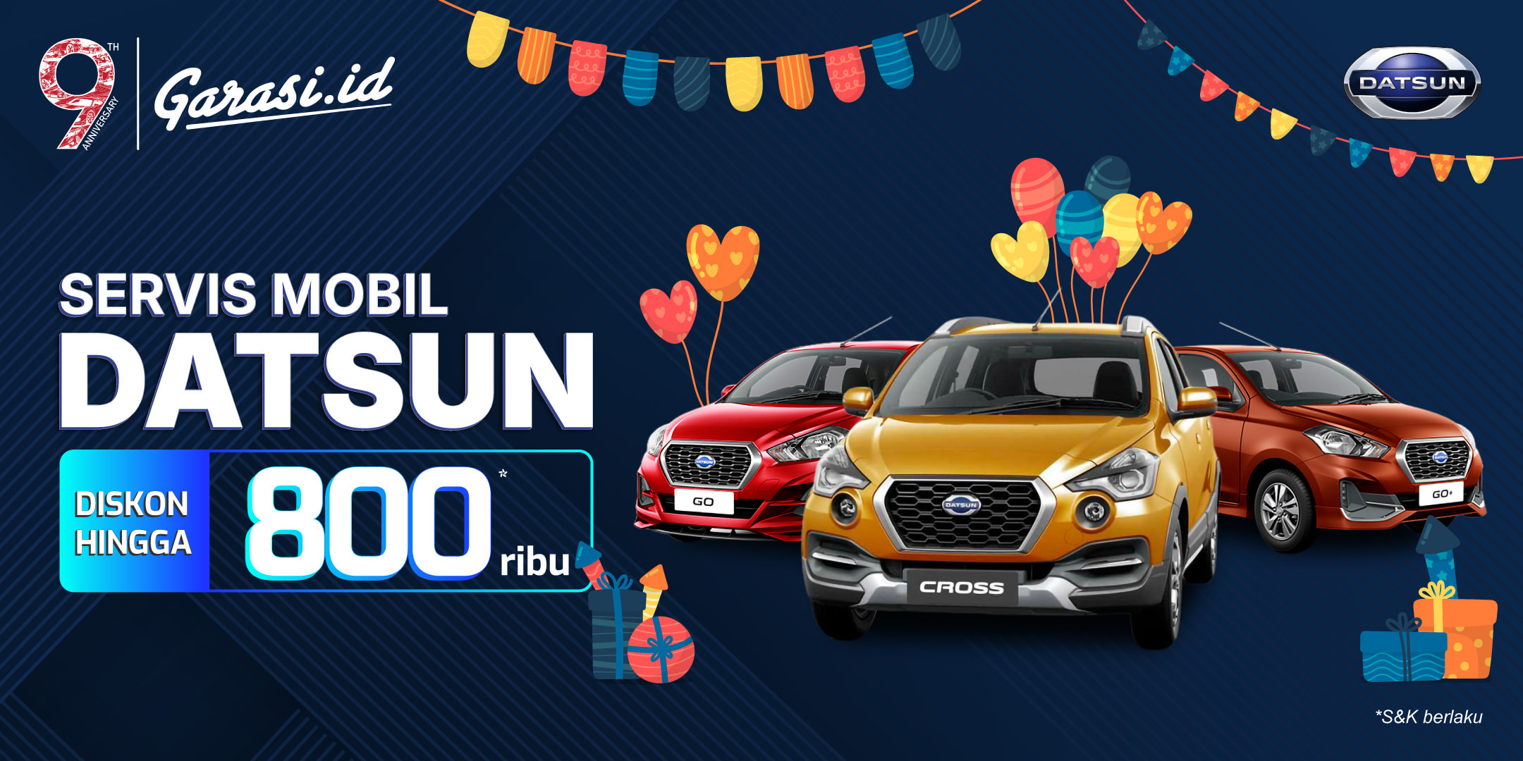 Nikmati harga khusus untuk servis mobil Datsun Go, Go+ & Cross **diskon hingga Rp800.000.**