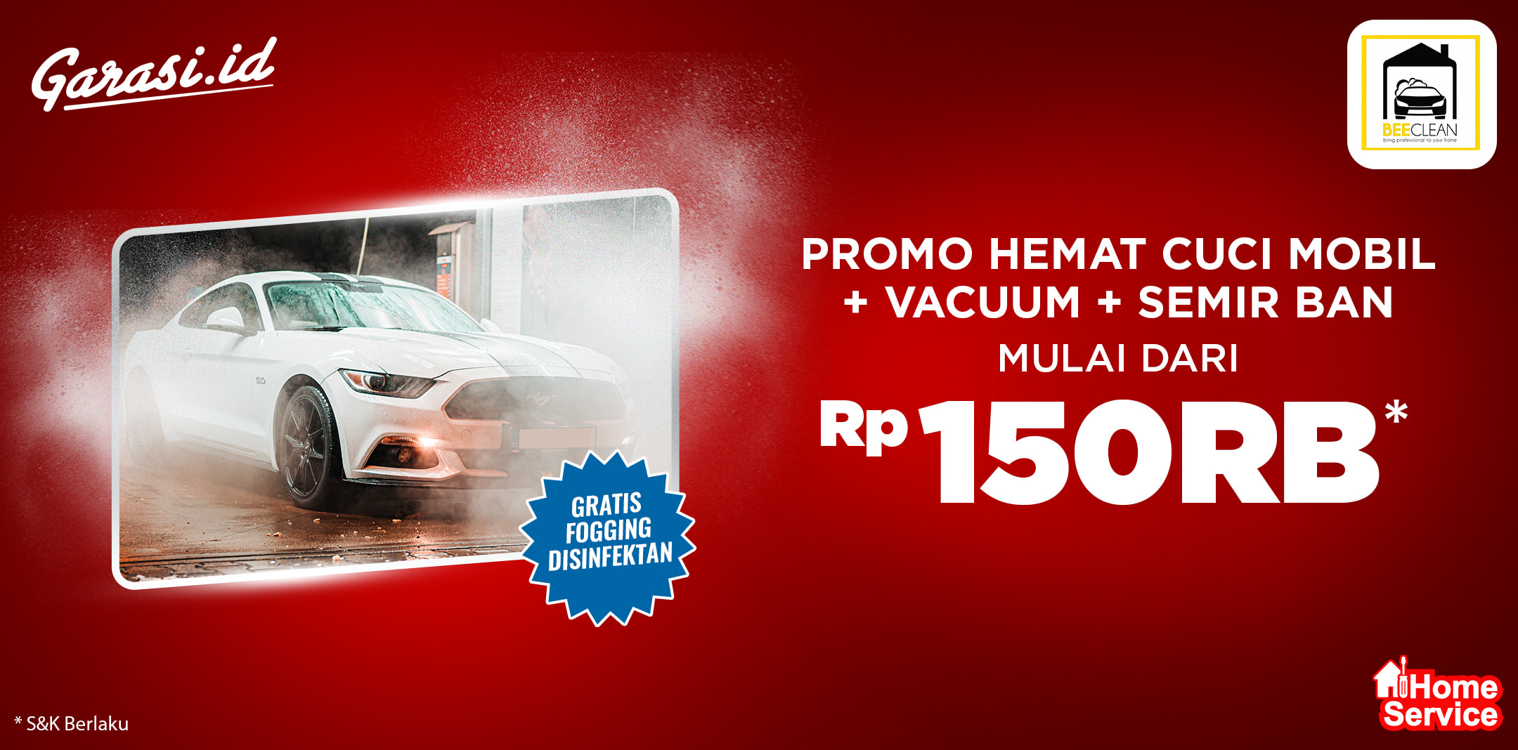 Nikmati promo hemat Cuci Mobil, Vacuum, dan Semir Ban dari Bee Clean! Nikmati promo hemat Cuci Mobil, Vacuum, dan Semir Ban dari Bee Clean!