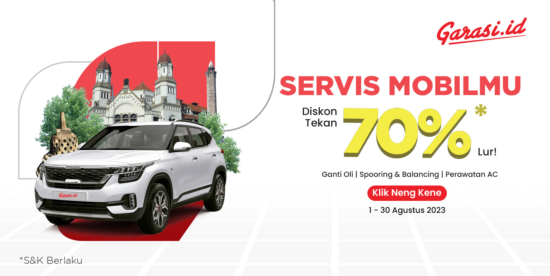 Diskon Hingga 70% Servis Mobil Khusus Area Jawa Tengah dan DIY