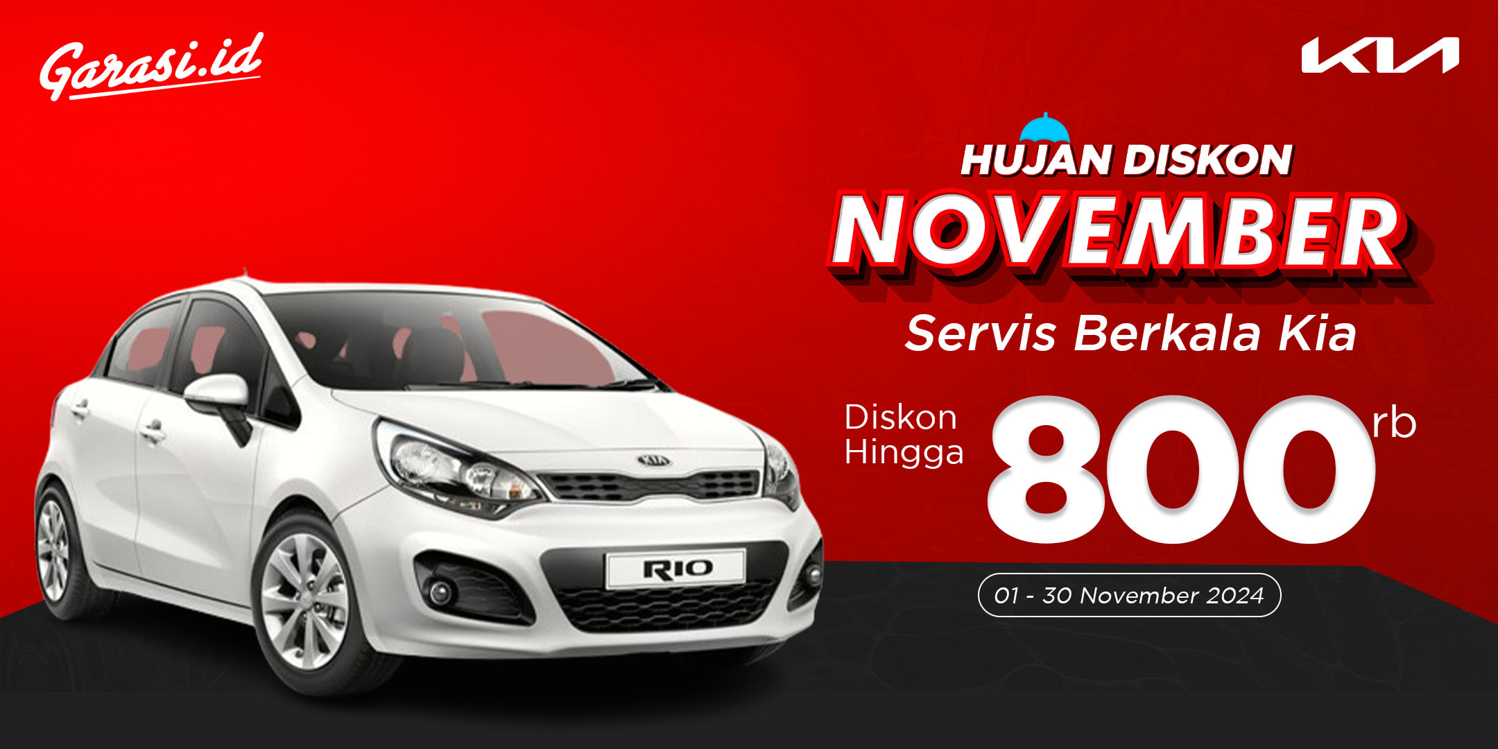 Nikmati harga khusus untuk servis mobil di KIA **"Diskon hingga Rp 800.000"**