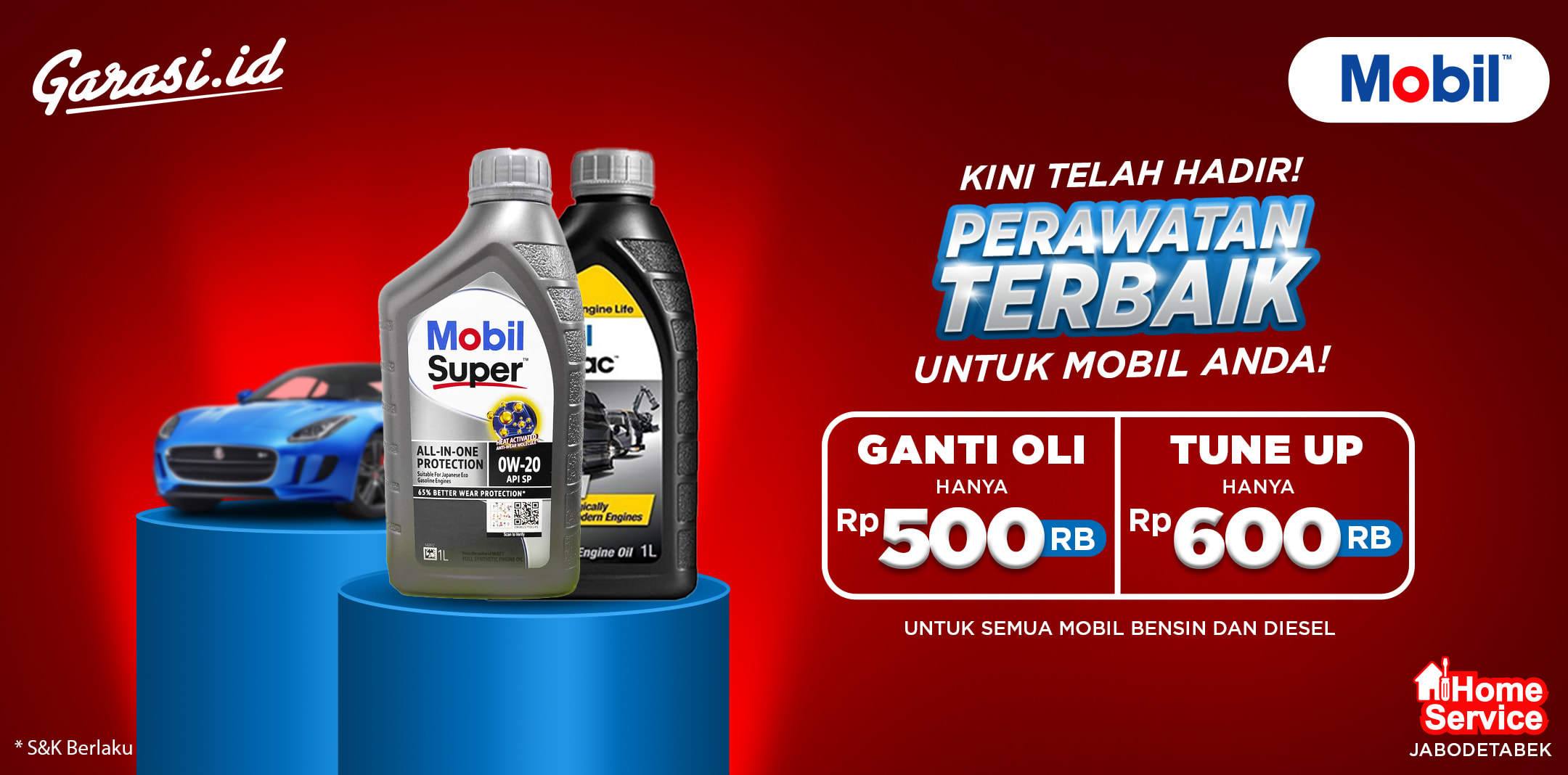 Promo Home Service Ganti Oli dan Tune Up Exxon Mobil