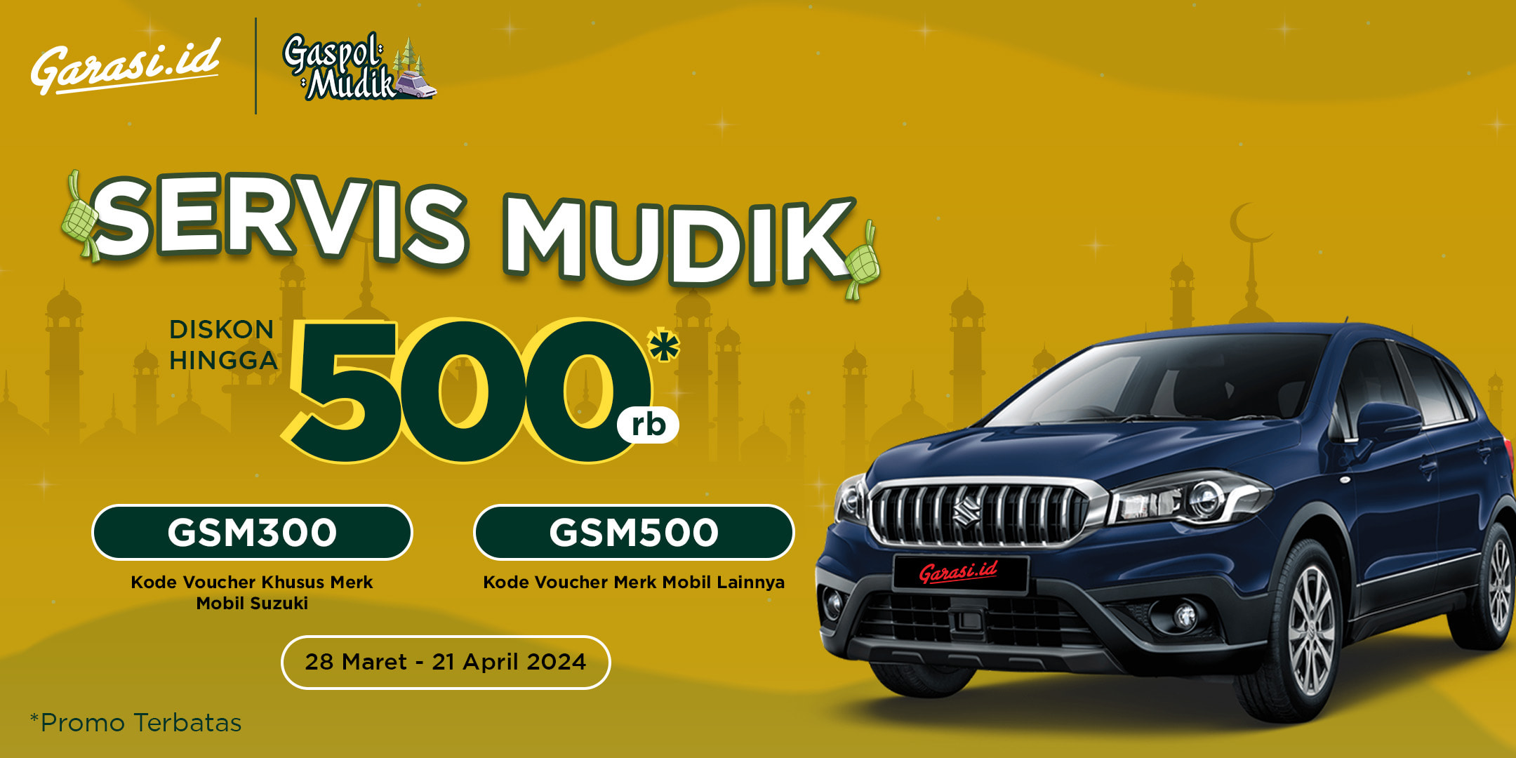Promo Khusus Pengguna Layanan Garansi Super Garasi.id - **Diskon hingga 500rb.** Promo Khusus Pengguna Layanan Garansi Super Garasi.id - **Diskon hingga 500rb.**