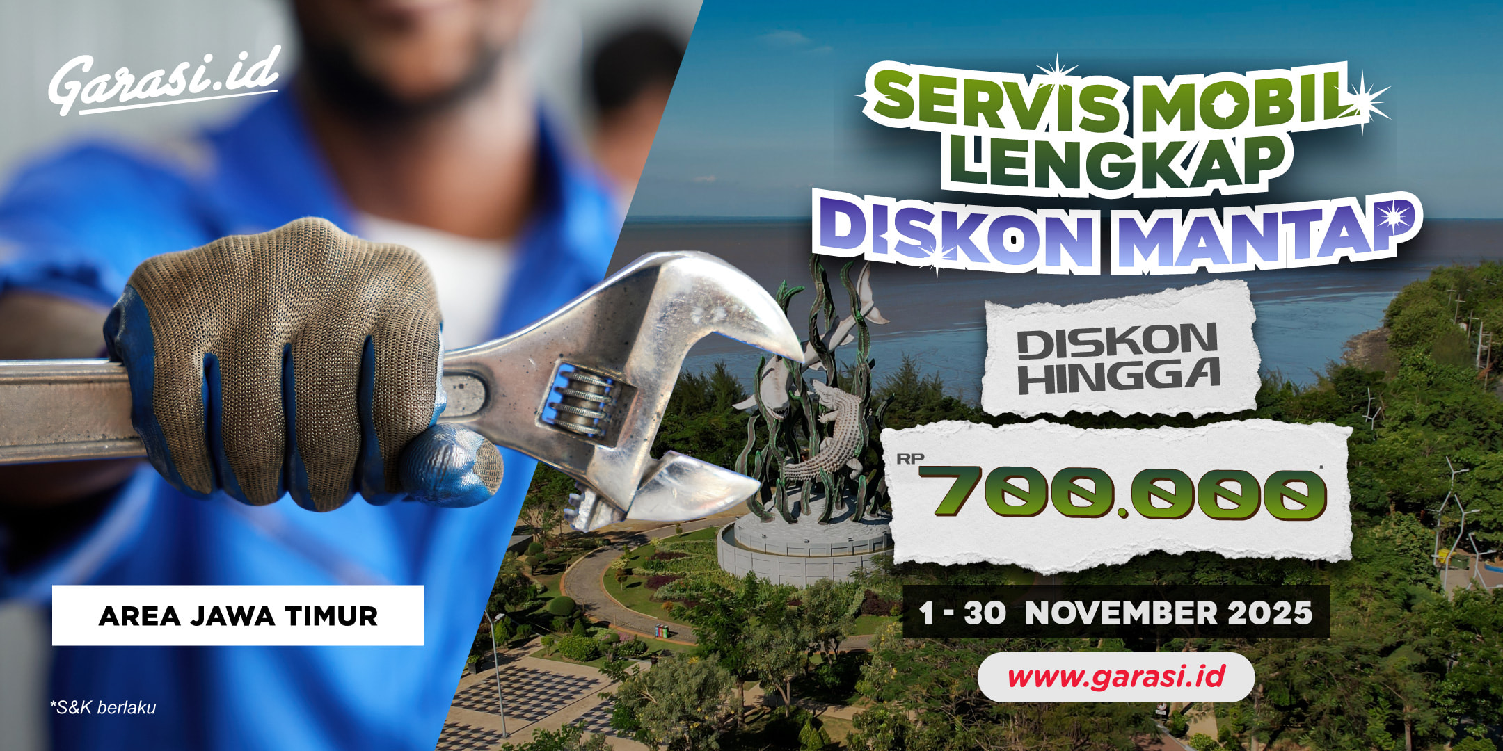 Khusus area Jawa Timur, dapatkan perawatan mobil diskon hingga Rp700.000 Khusus area **Jawa Timur**, dapatkan perawatan mobil diskon **hingga Rp700.000**