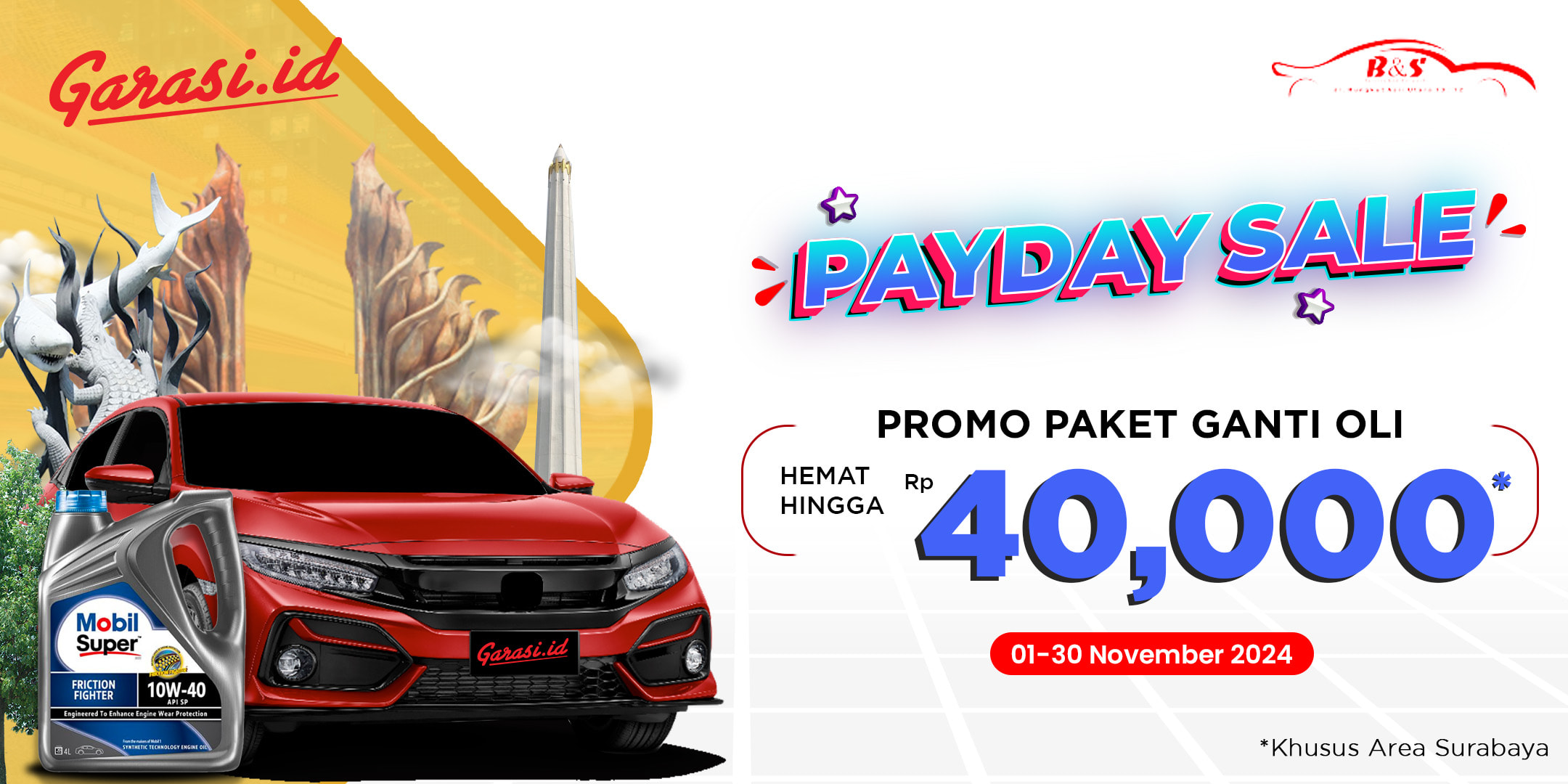 Nikmati harga khusus untuk Paket Paket Ganti Oli Surabaya Diskon "Diskon  hingga Rp 40.000"