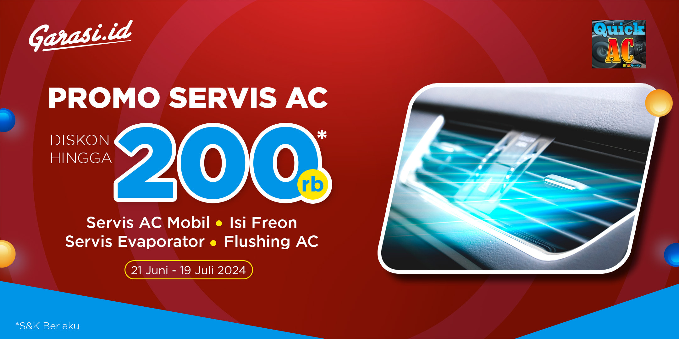 **Promo Spesial khusus** area Bandung! Service AC di Quick AC, **diskon hingga Rp200.000!** **Promo Spesial khusus** area Bandung! Service AC di Quick AC, **diskon hingga Rp200.000!**