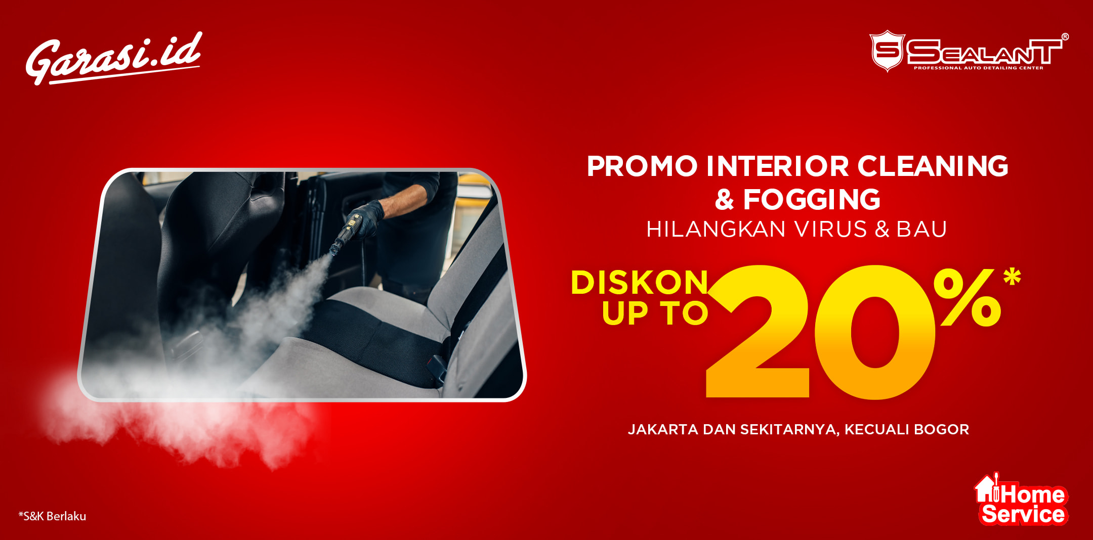 Promo Interior Cleaning + Fogging Disinfectant