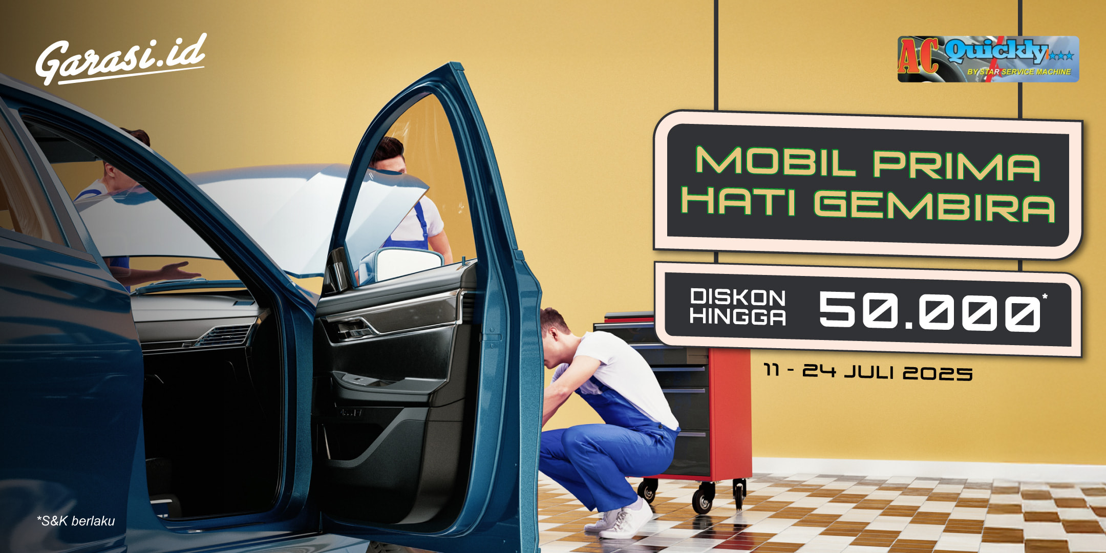 Diskon Servis Mobil hingga Rp50.000 hanya di AC Quickly Bandung! Diskon Servis Mobil hingga Rp50.000 hanya di AC Quickly Bandung!