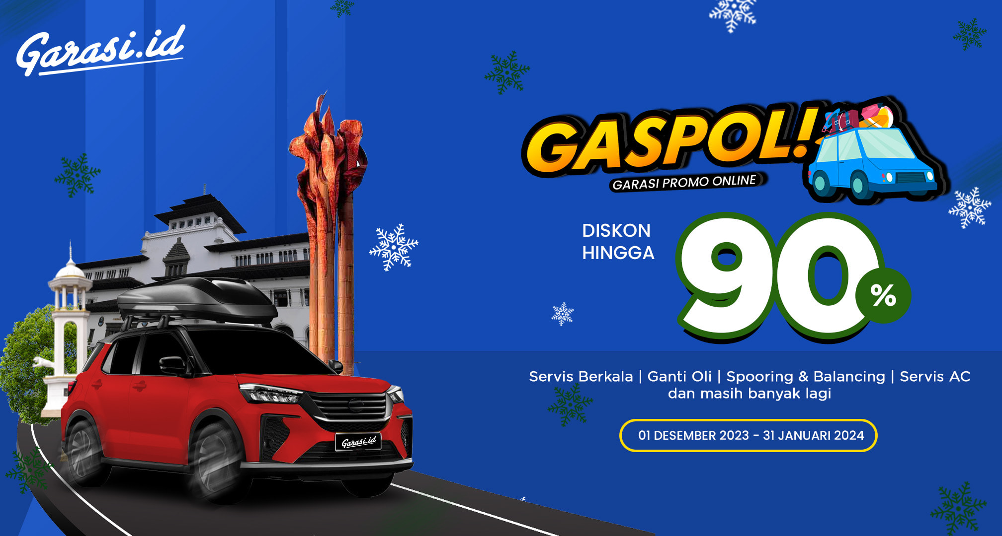 Promo Gaspol Diskon Hingga 90% Servis dan Perawatan Mobil untuk Area Jawa Barat (Bandung & Cirebon)