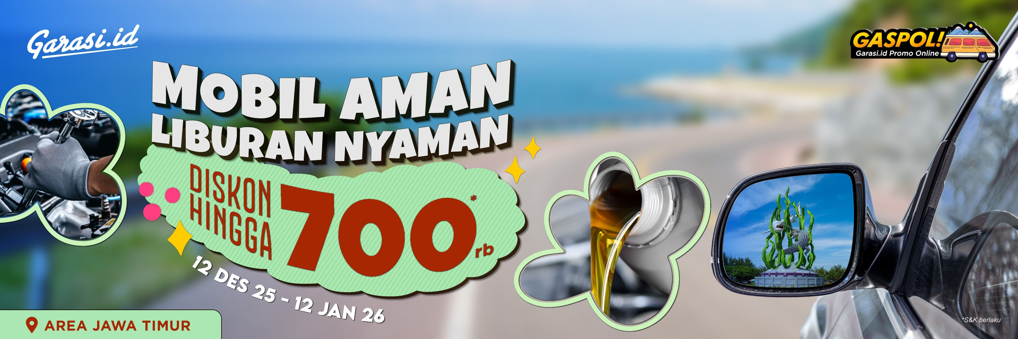 Khusus area Jawa Timur, dapatkan perawatan mobil diskon hingga Rp700.000