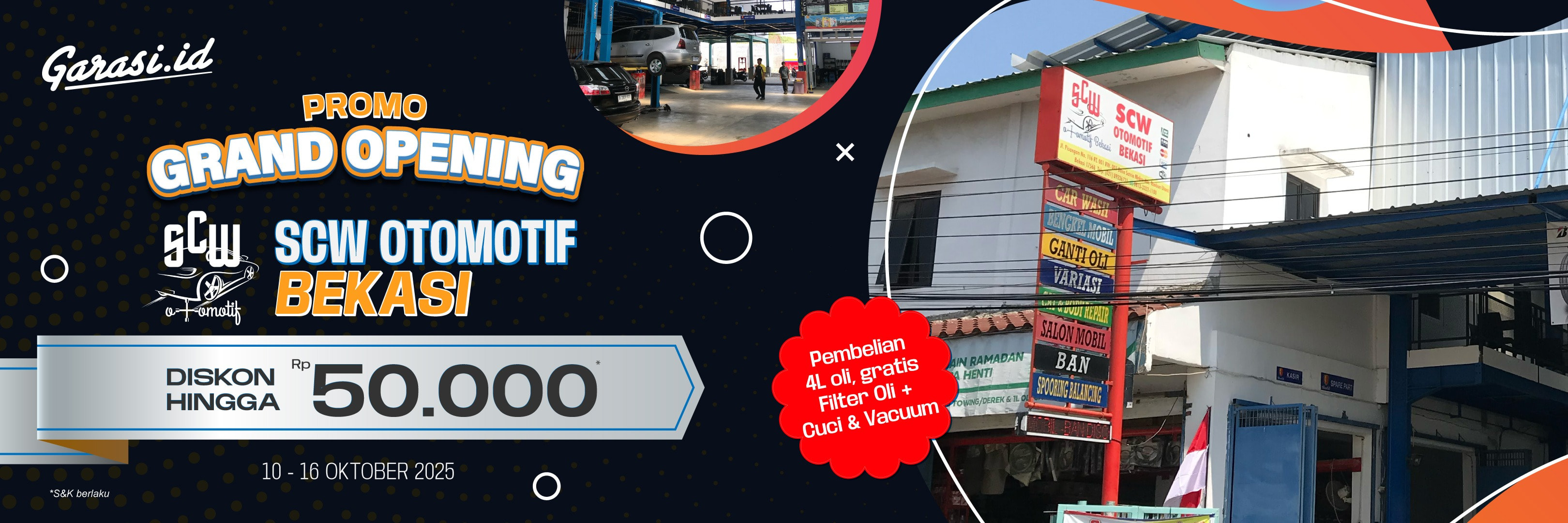 SCW Otomotif Kini Hadir di Bekasi! Jangan Lewatkan Promo Grand Launching – Diskon Hingga Rp50.000 Menantimu!