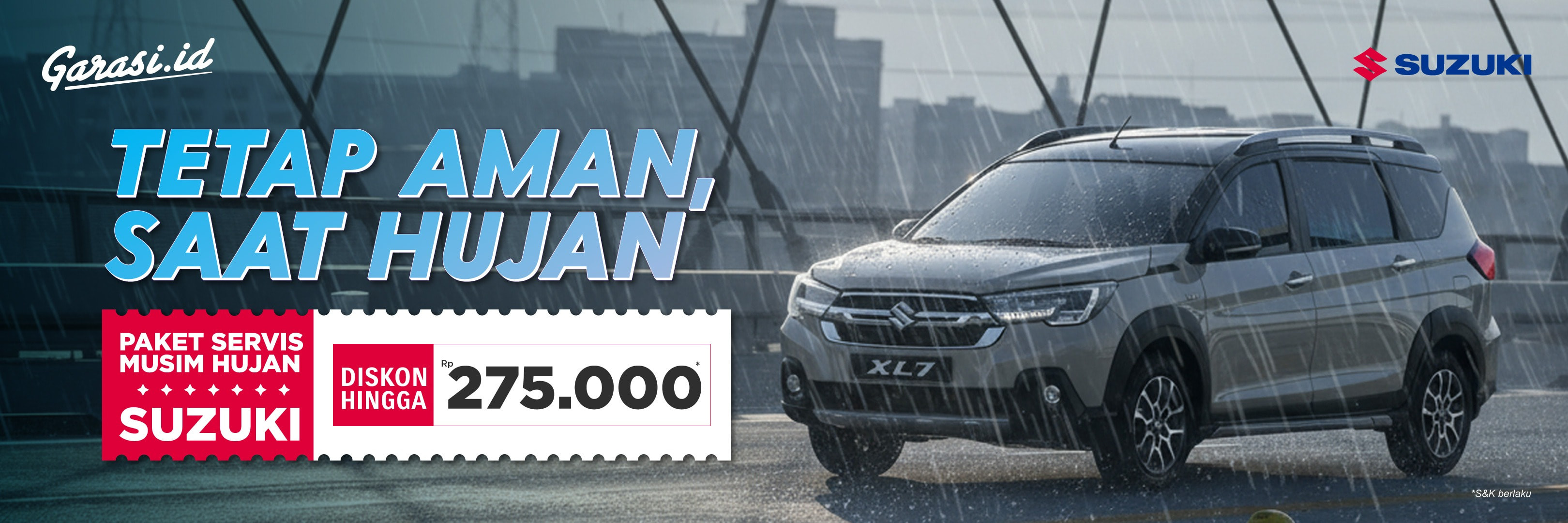 Nikmati harga khusus untuk Servis Persiapan Musim Hujan “Diskon hingga Rp 275.000”