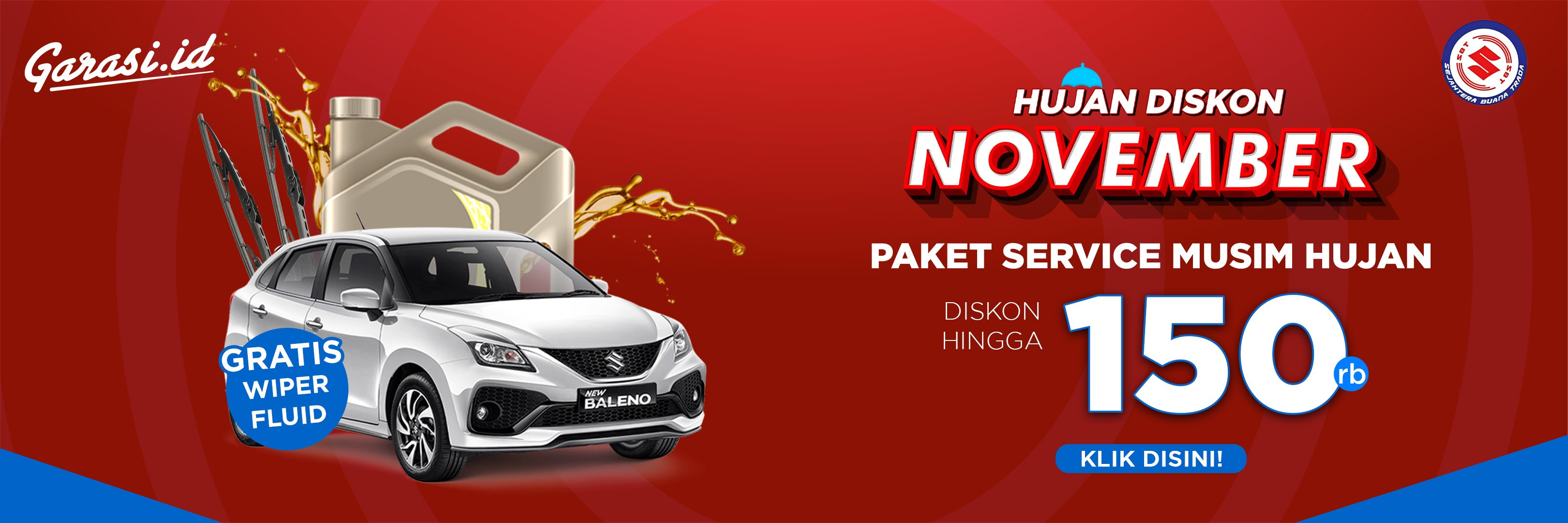 Nikmati harga khusus untuk Servis Persiapan Musim Hujan “Diskon hingga Rp 150.000 + Gratis Wiper Fluid”