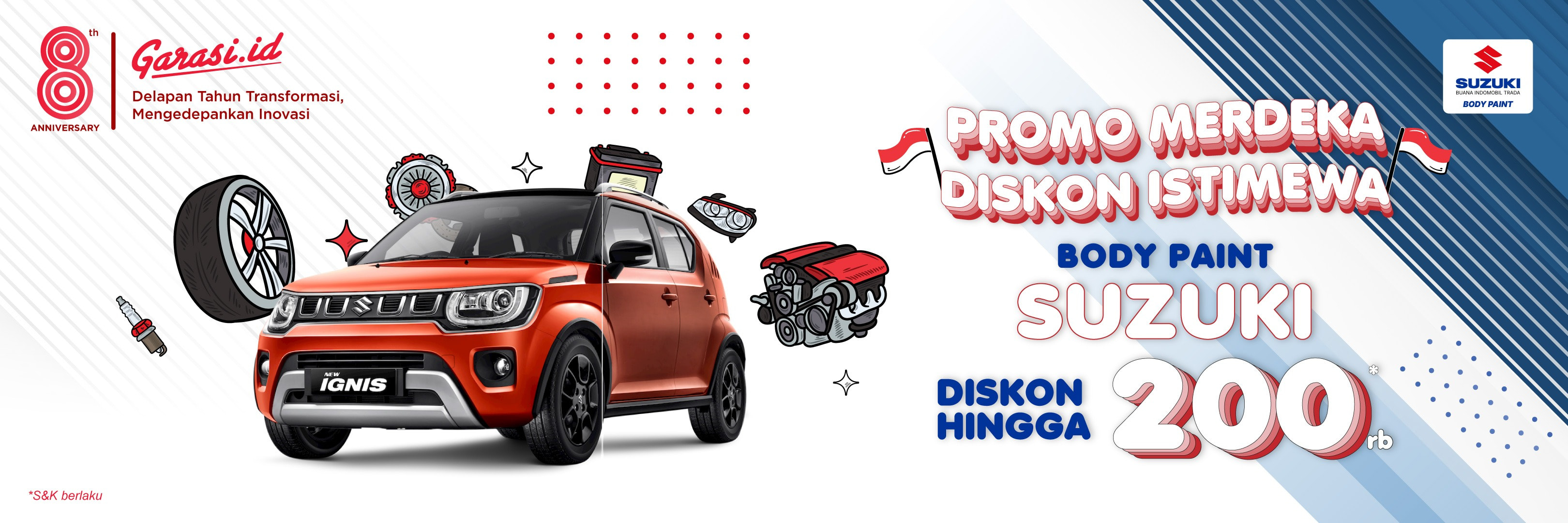 Segera Booking service di Garasi.id untuk menikmati Harga Khusus di Bengkel Resmi Suzuki