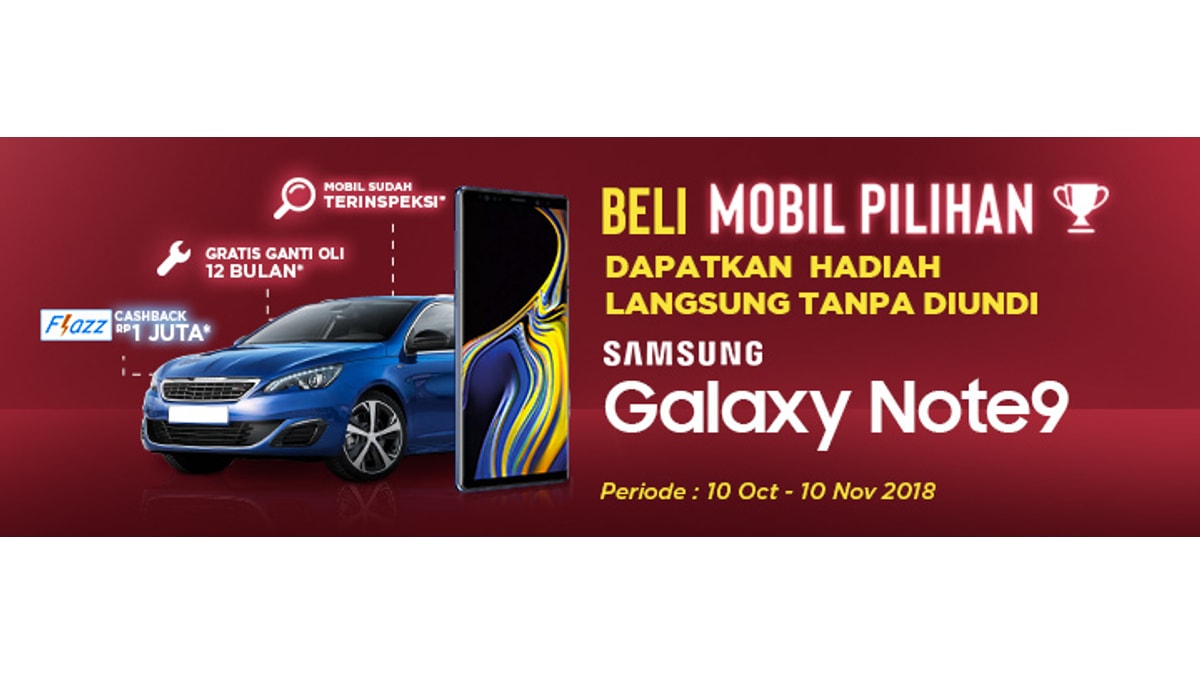 Ikutan Garasi.id Good Deal 10.10, Otomatis Kamu Dapet Samsung Galaxy Note9 Mobil Pilihan Garasi.id